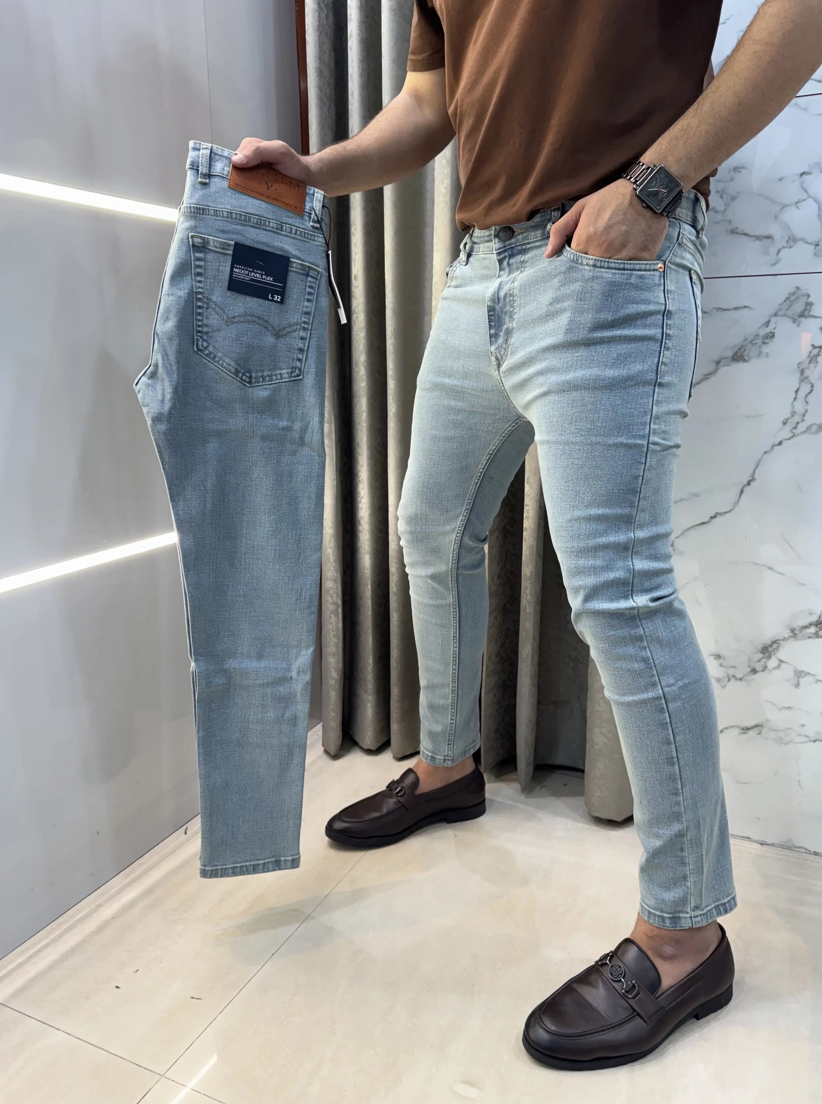 American Eagle Greenish Premium Denim Secondary image