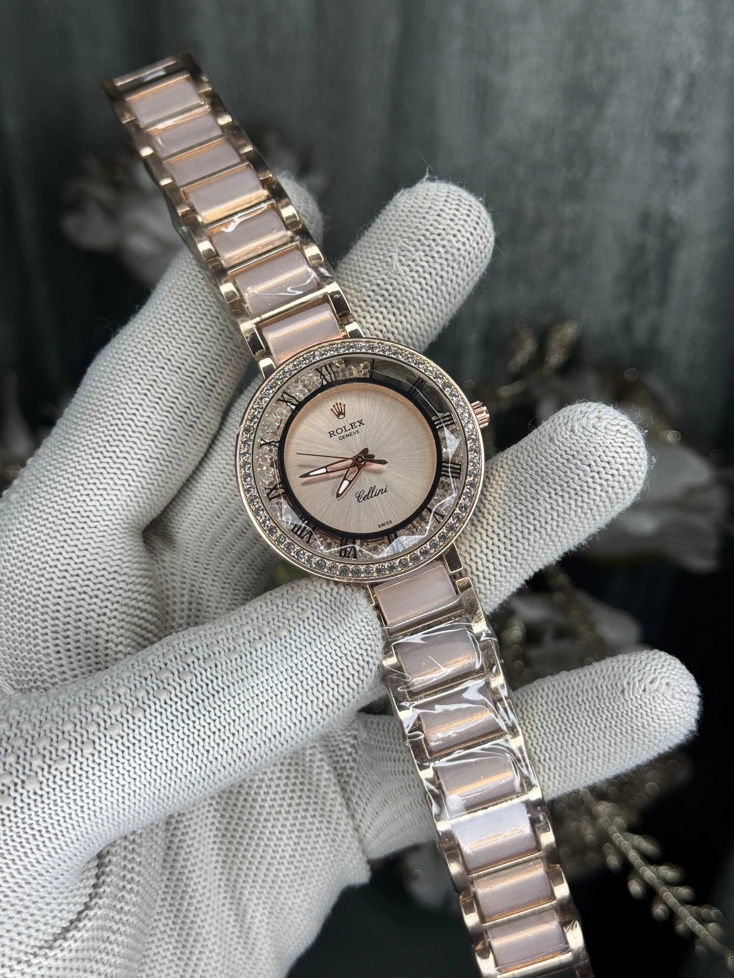 Role x Cellini Dual Tone Pink Premium Watch