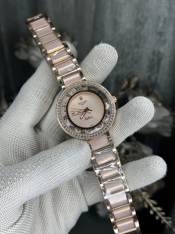 Role x Cellini Dual Tone Pink Premium Watch