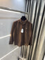 Ralph  Lauren Brown Embroidry Logo Premium Cord Shirt