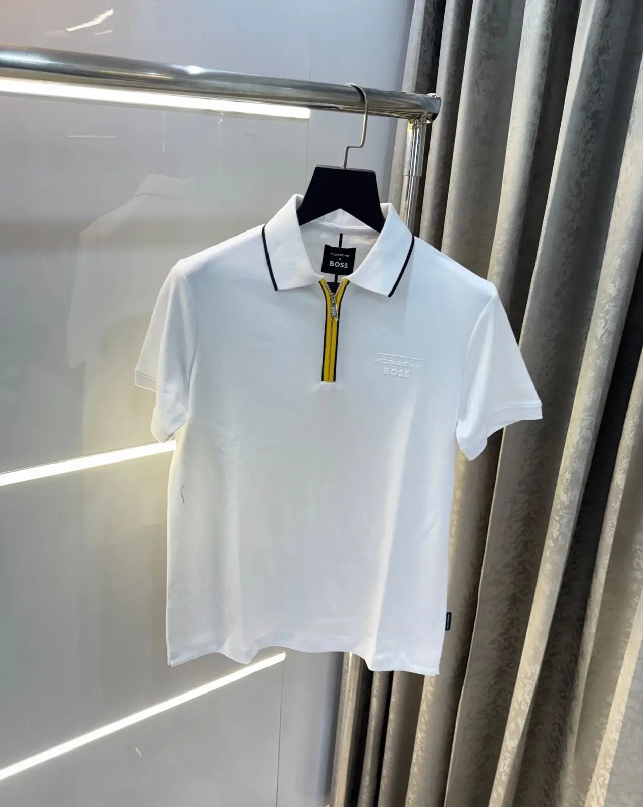 Hugo  Boss White Porsch e Limited Edition Premium Polo T-shirt