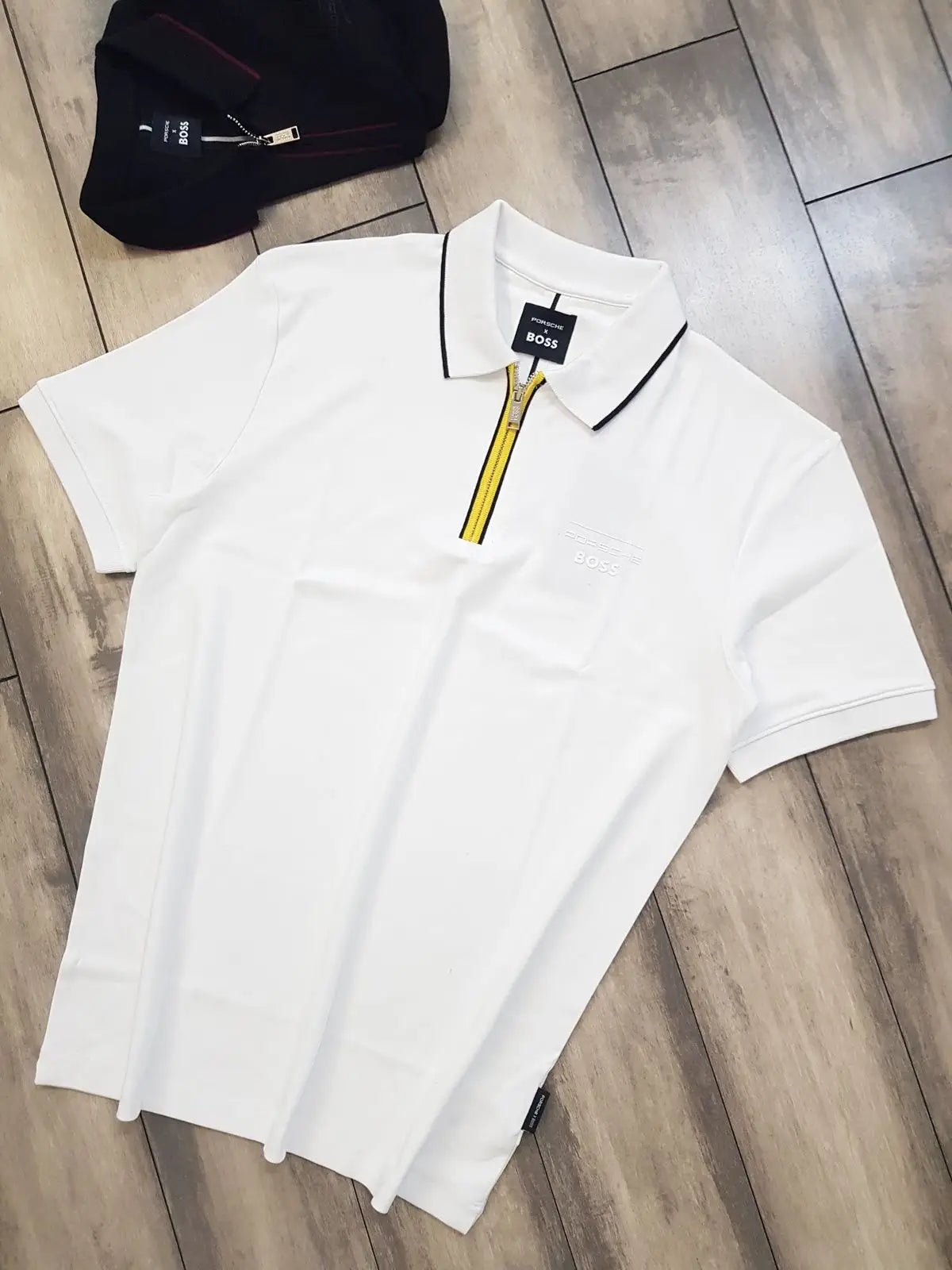 Hugo  Boss White Porsch e Limited Edition Premium Polo T-shirt Main image