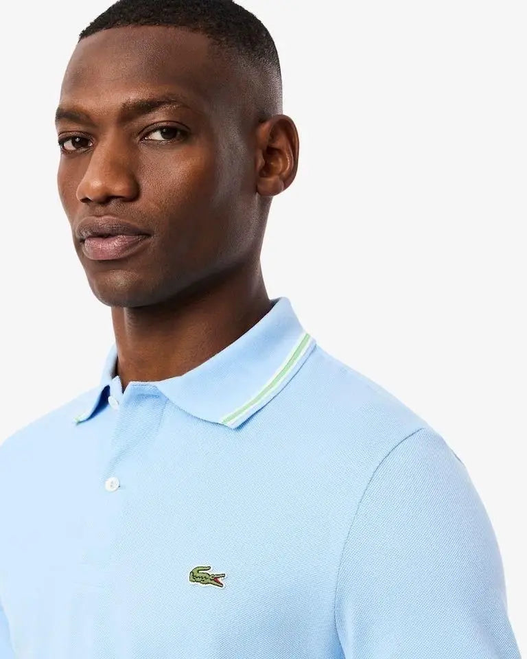 Lacost e Sky Blue Logo Work Premium Polo T-Shirt