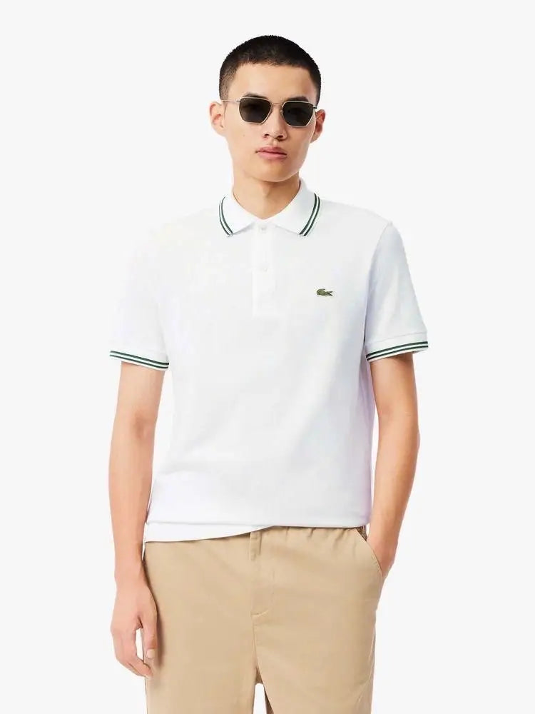 Lacost e White Logo Work Premium Polo T-Shirt