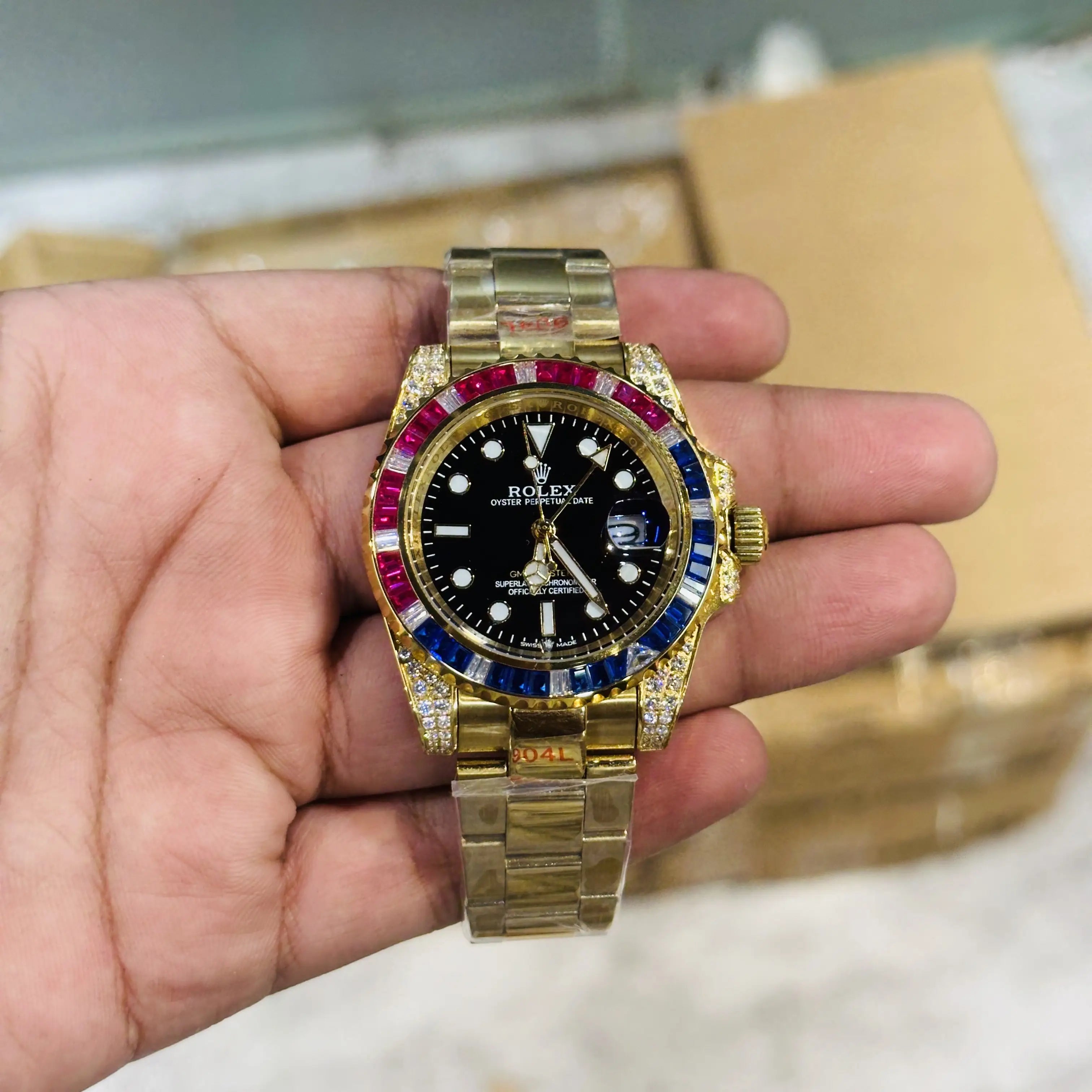 Rolex Gmt Master || Diamond Bazel Main image