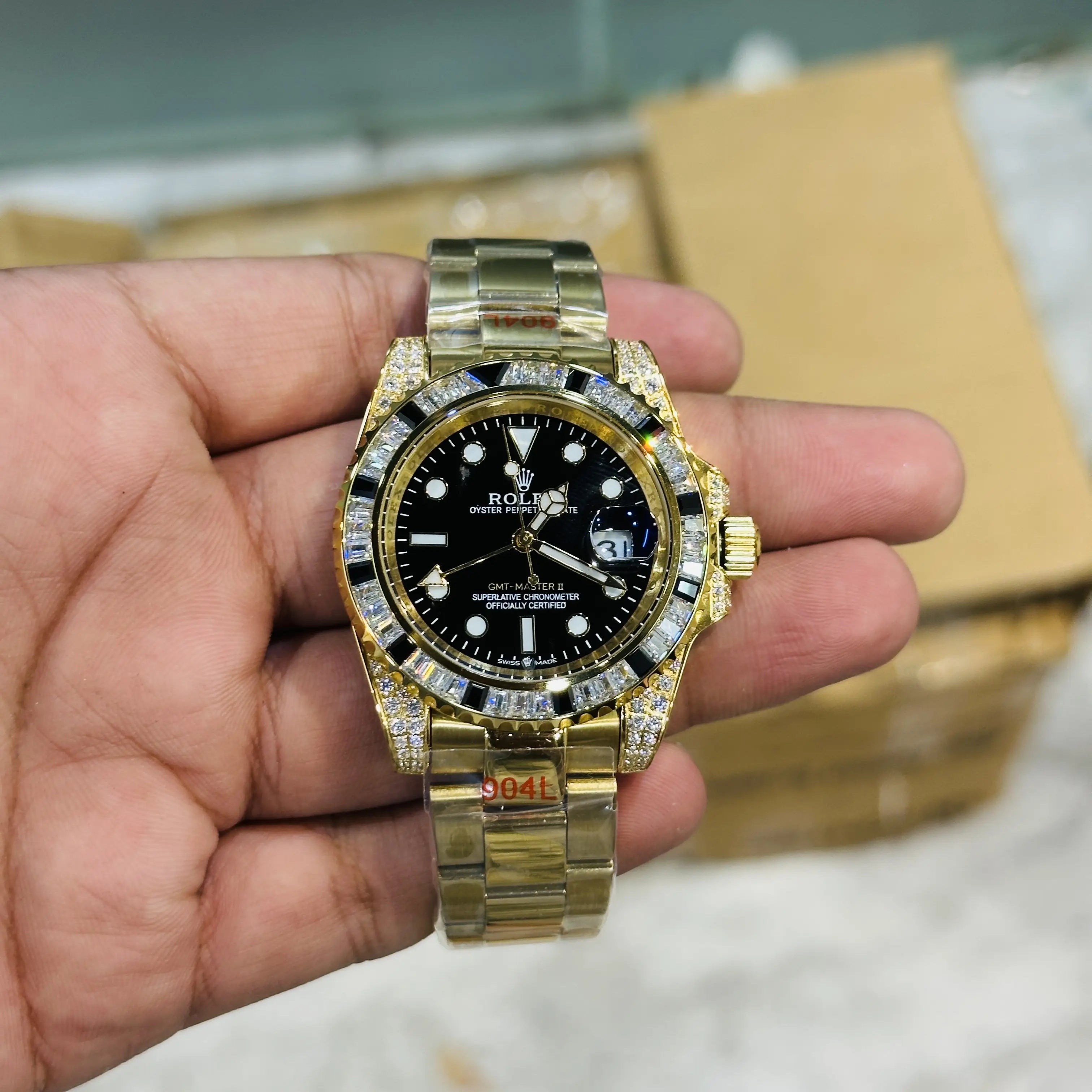Rolex Gmt Master || Diamond Bazel Main image