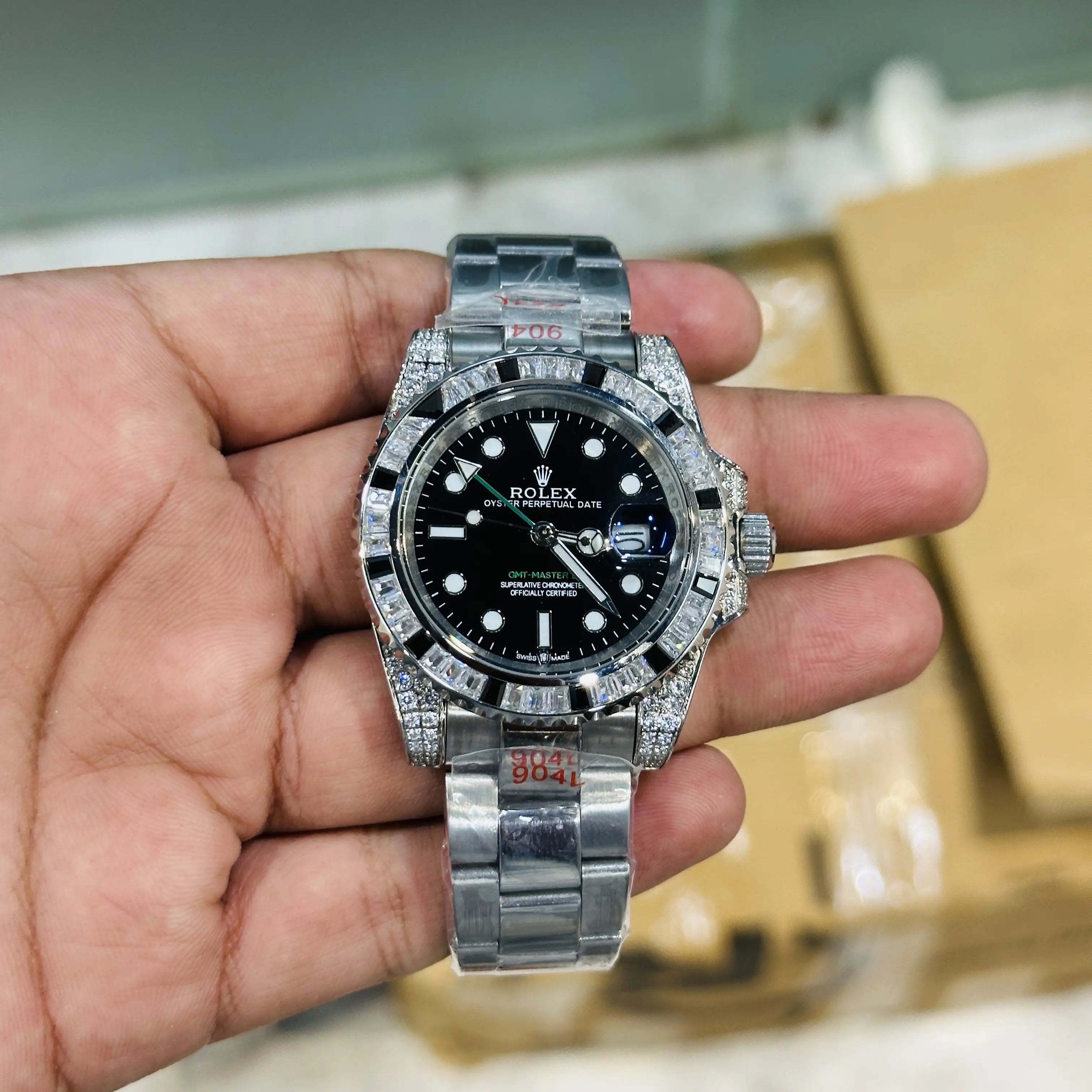 Rolex Gmt Master || Diamond Bazel Main image