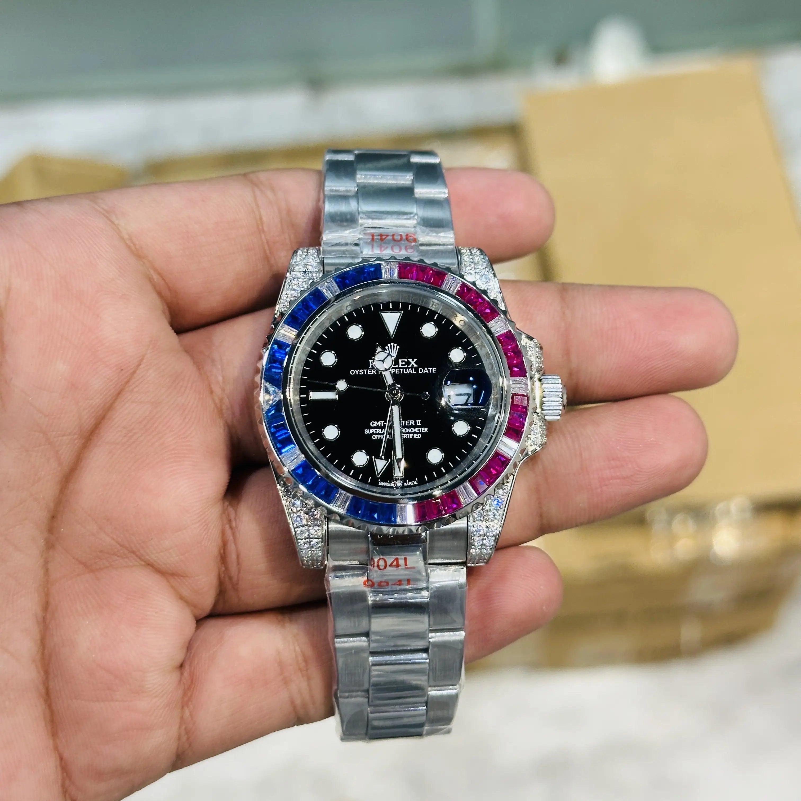 Rolex Gmt Master || Diamond Bazel Main image