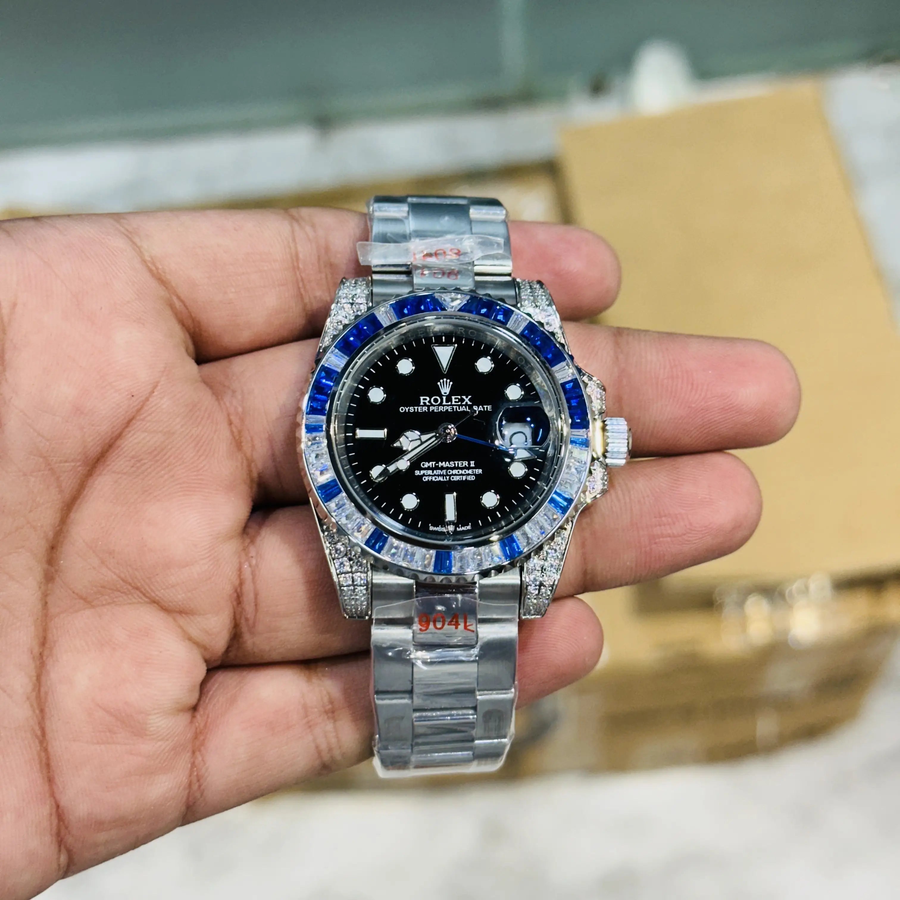 Rolex Gmt Master || Diamond Bazel Main image