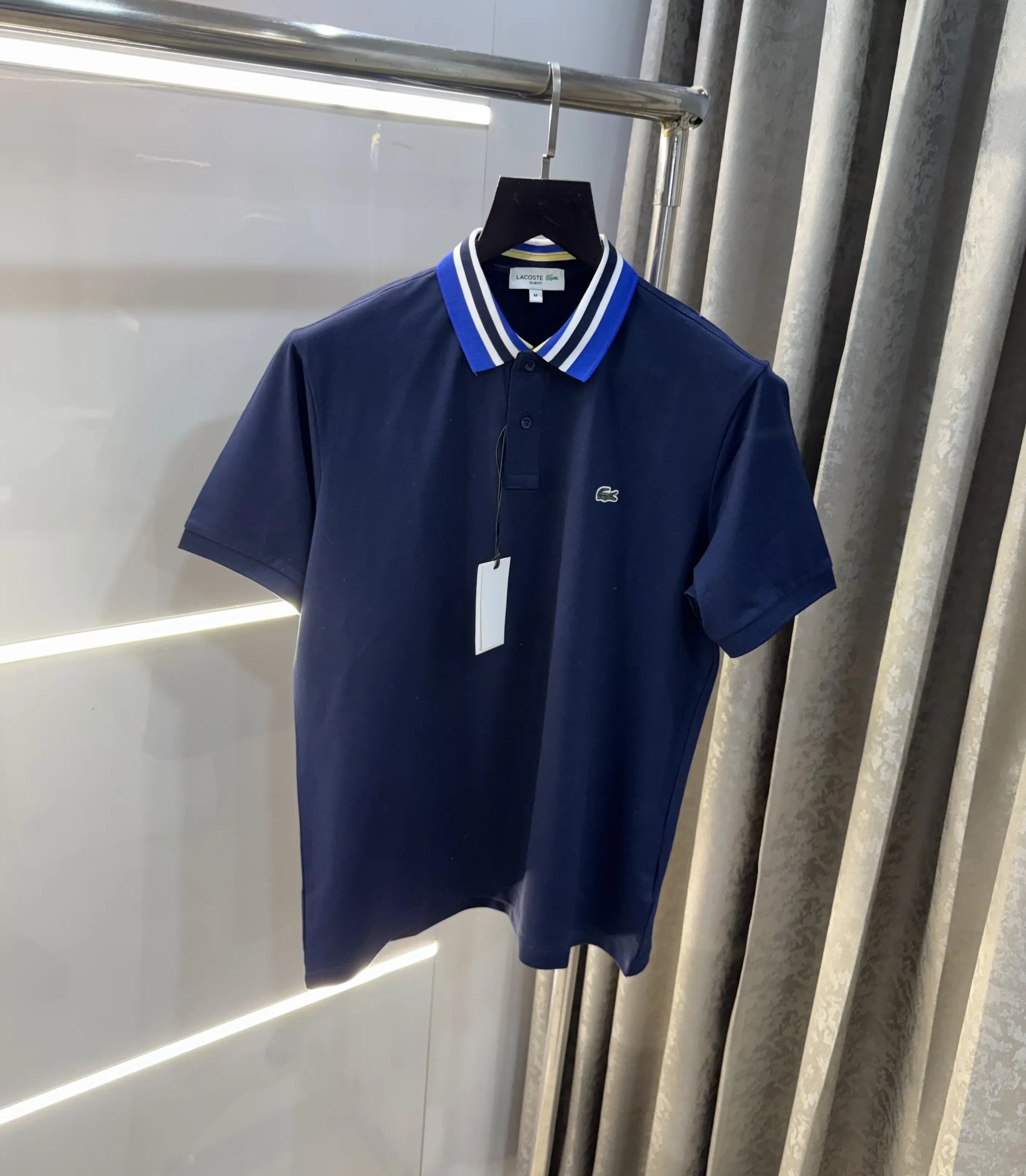 Lacost e Navy Blue Embroidery Logo Premium Polo T-Shirt Main image