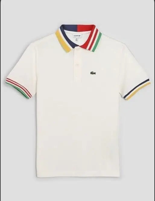 Lacost e Cream Embroidery Logo Premium Polo T-Shirt