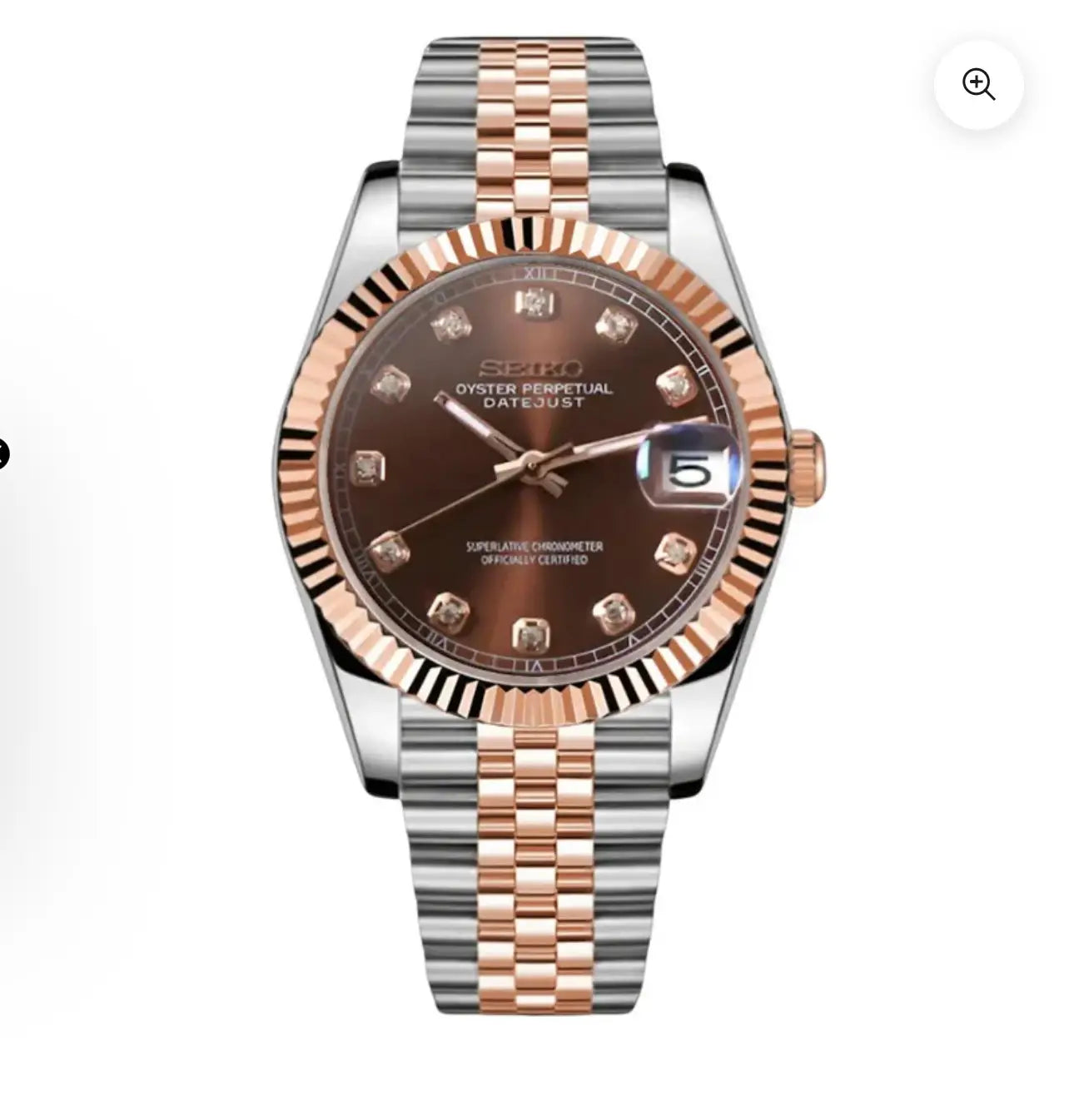 Seik o Datejust Dual Chocolate Dial Premium Sweep Watch