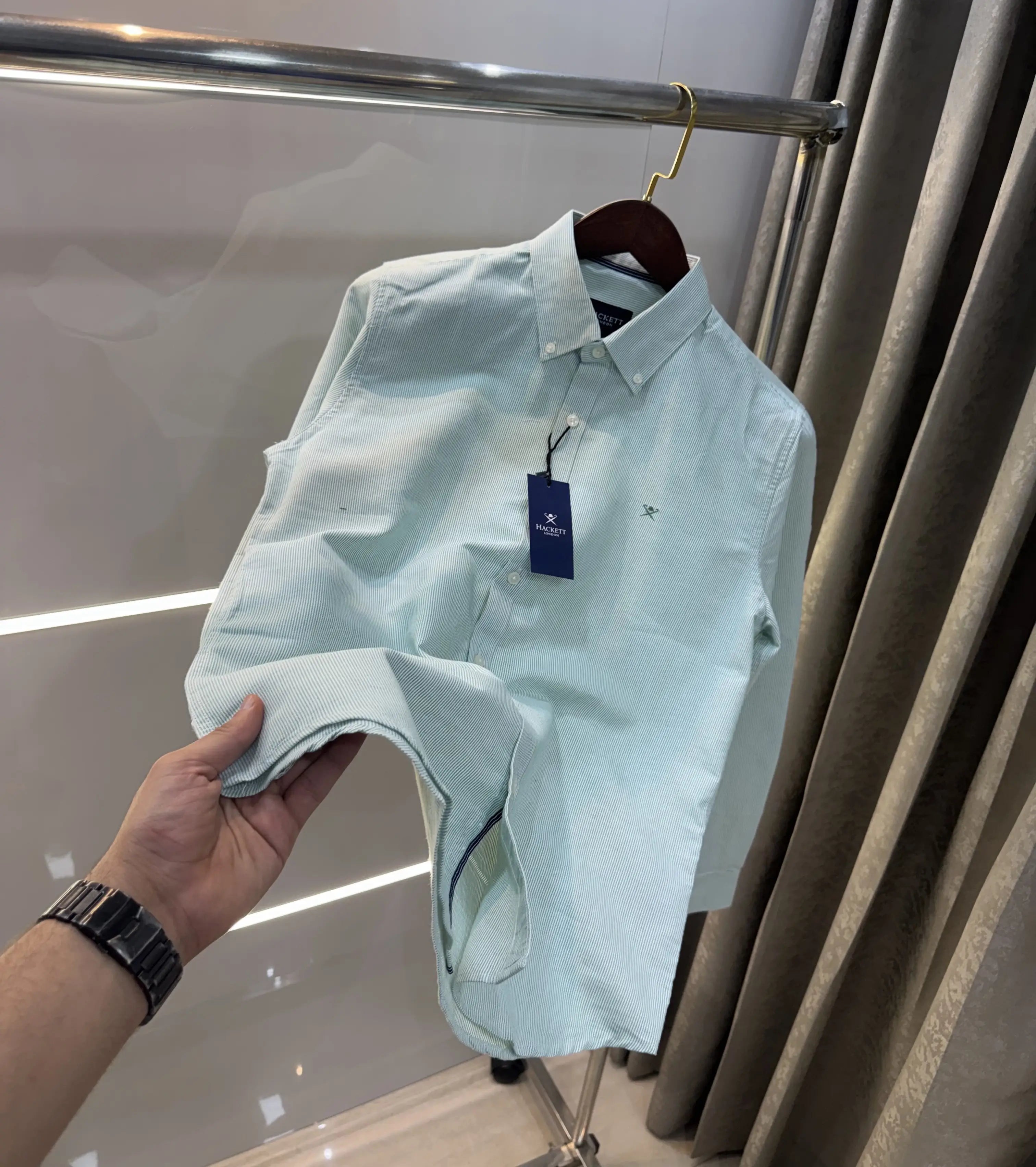 Hacket Green Logo Work Classic Shirt Secondary image