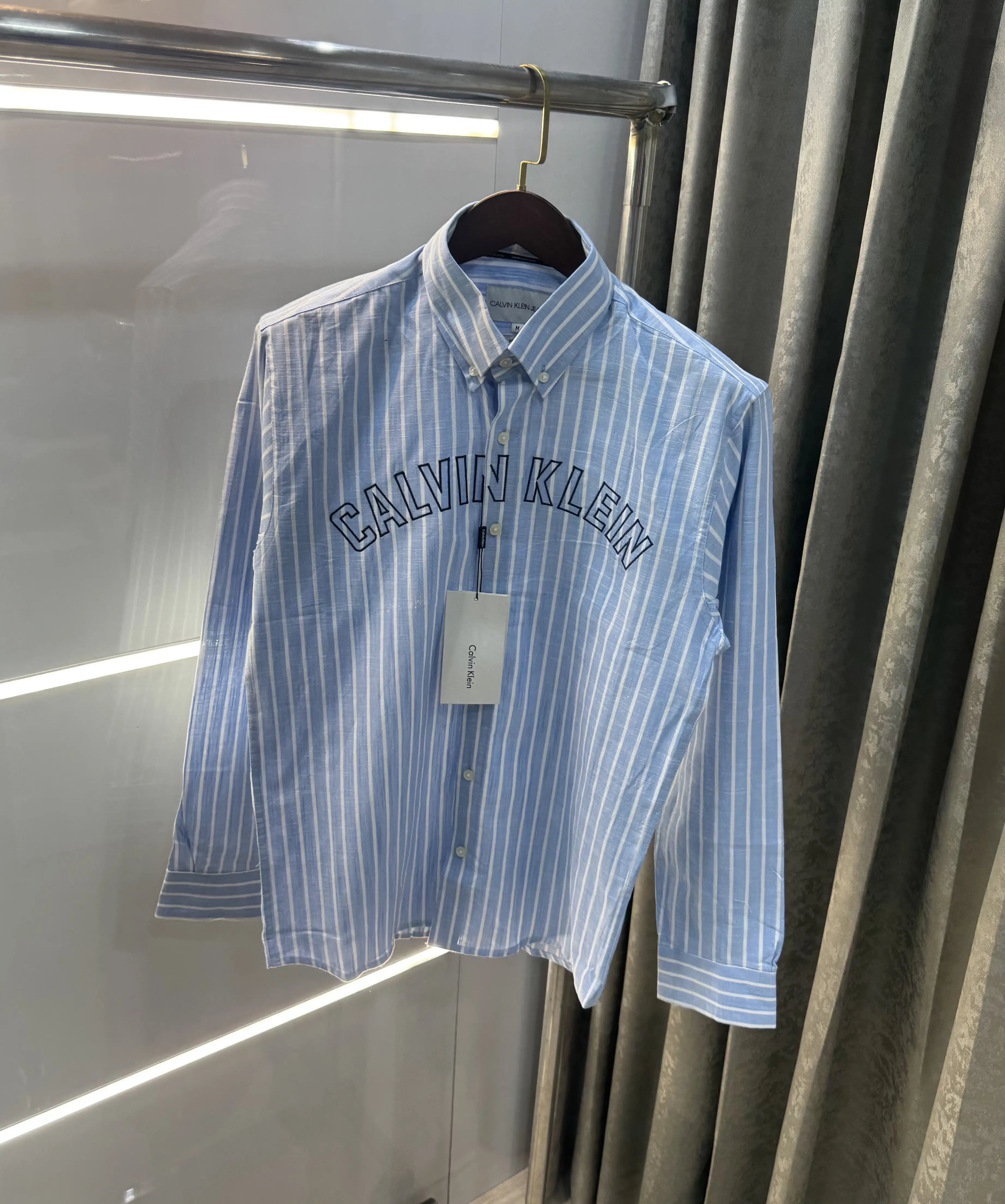 Calvin Klein Sky Blue Stripes Premium Shirt