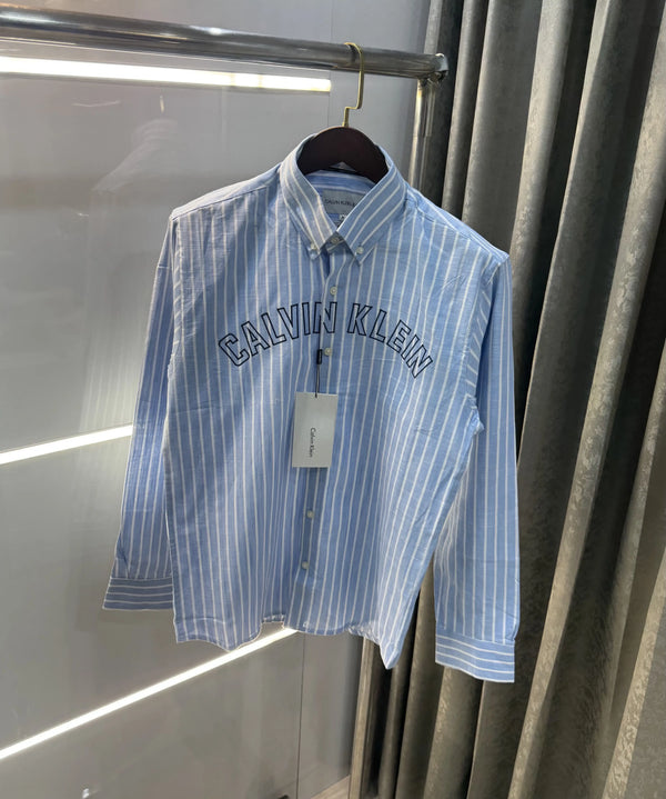 Calvin Klein Sky Blue Stripes Premium Shirt