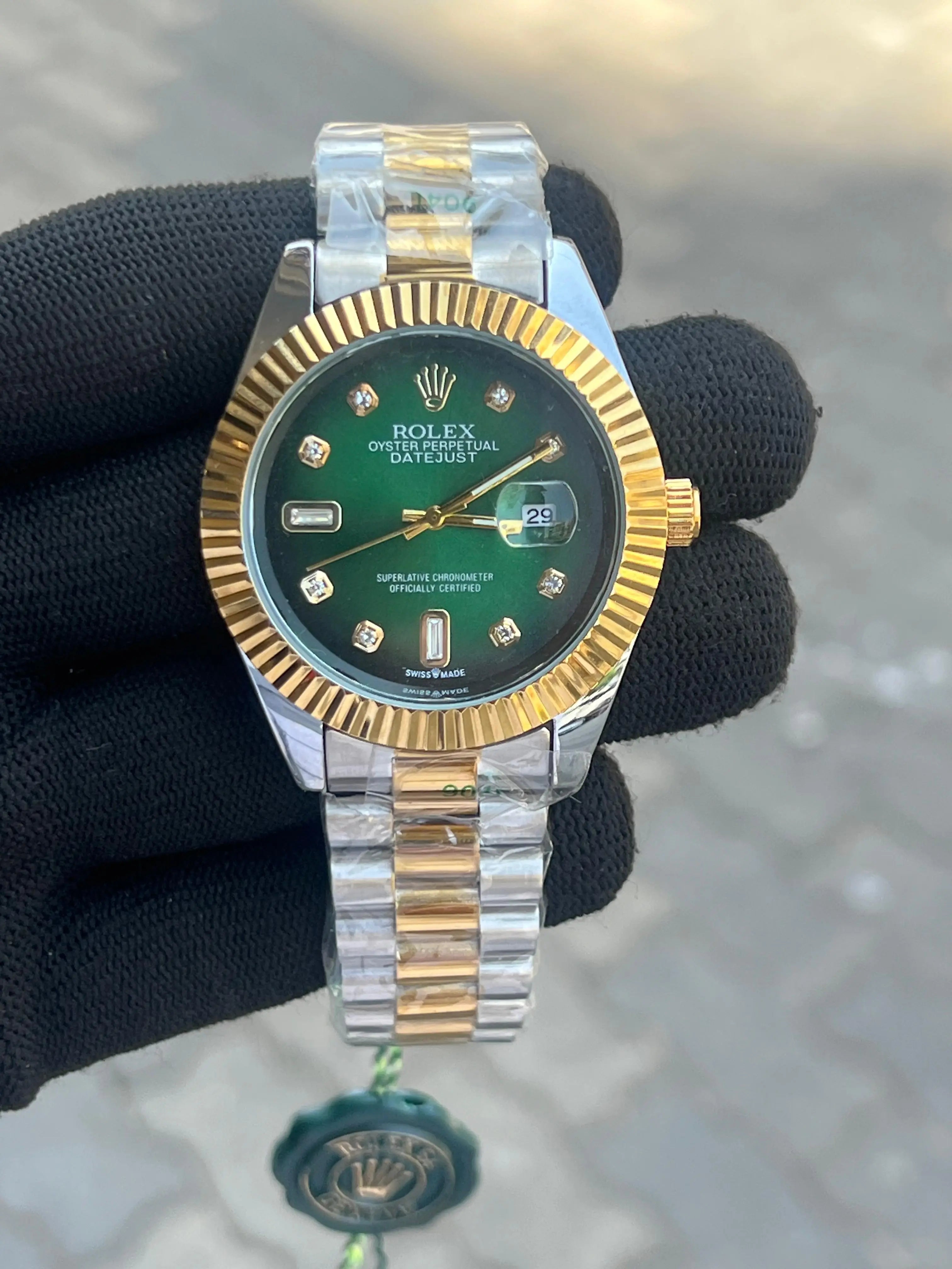 Rol_ex Date Just Diamond Two Tone