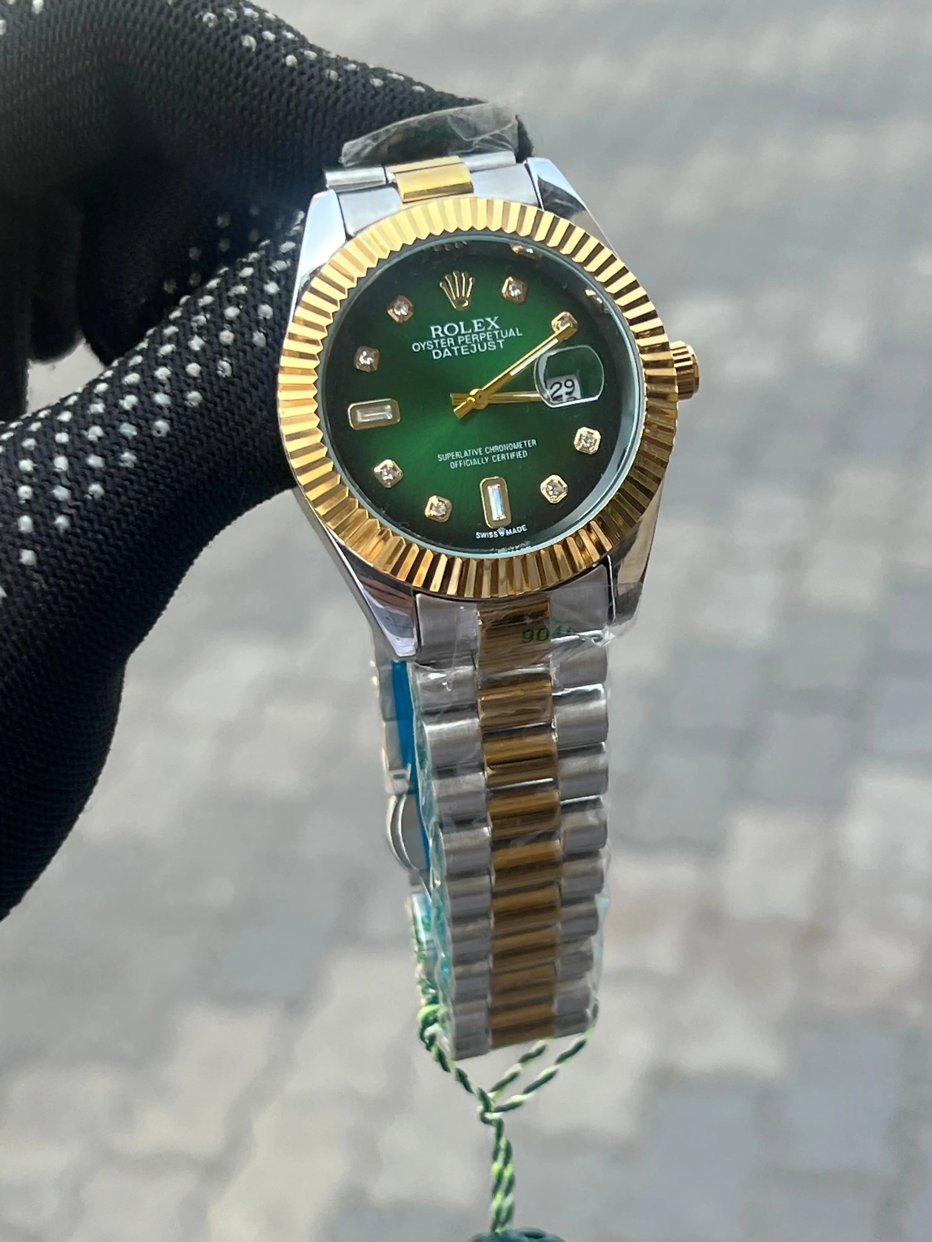 Rol_ex Date Just Diamond Two Tone