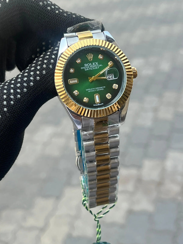 Rol_ex Date Just Diamond Two Tone