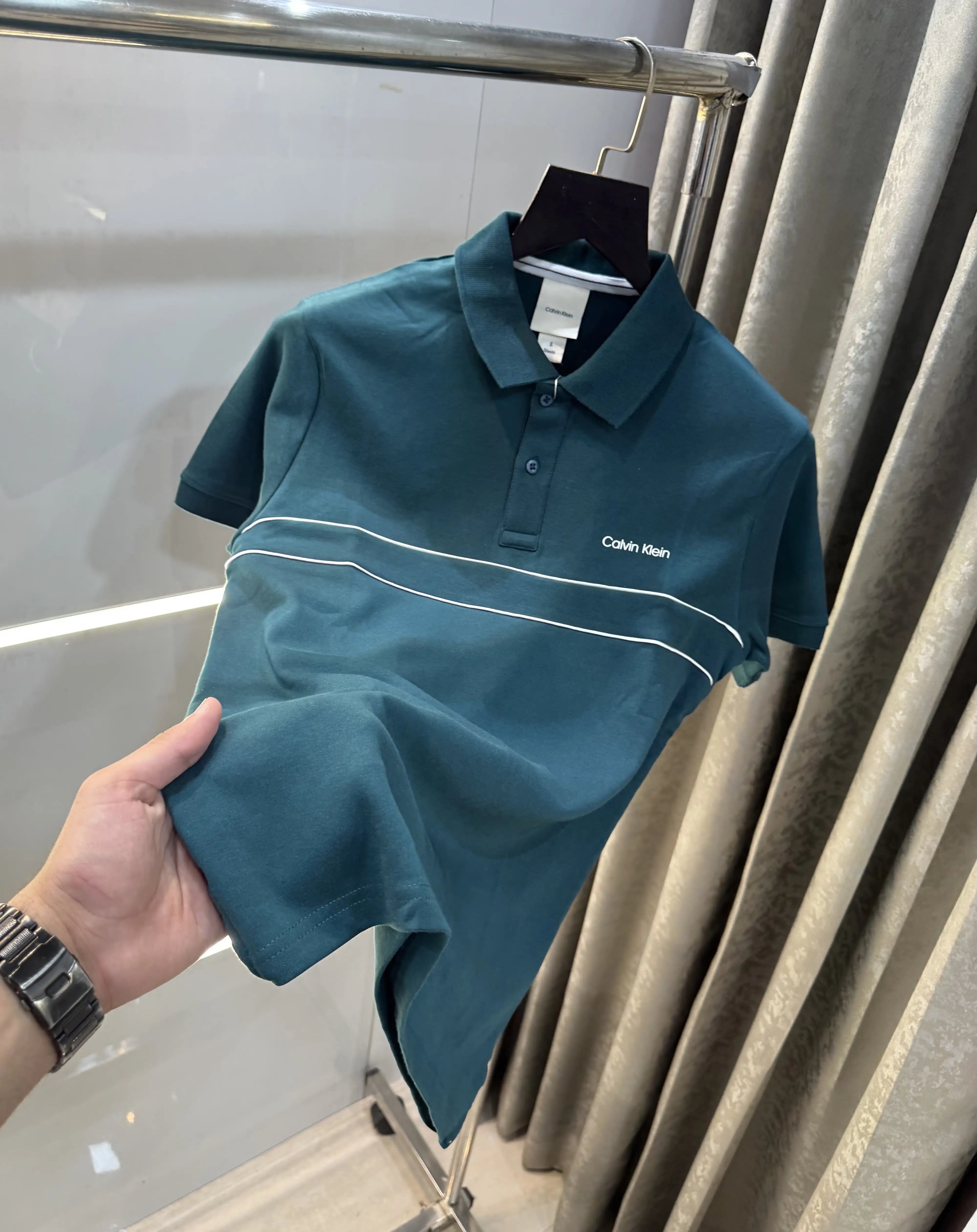 Calvin Klein Green Logo Work Premium Polo T-Shirt Secondary image