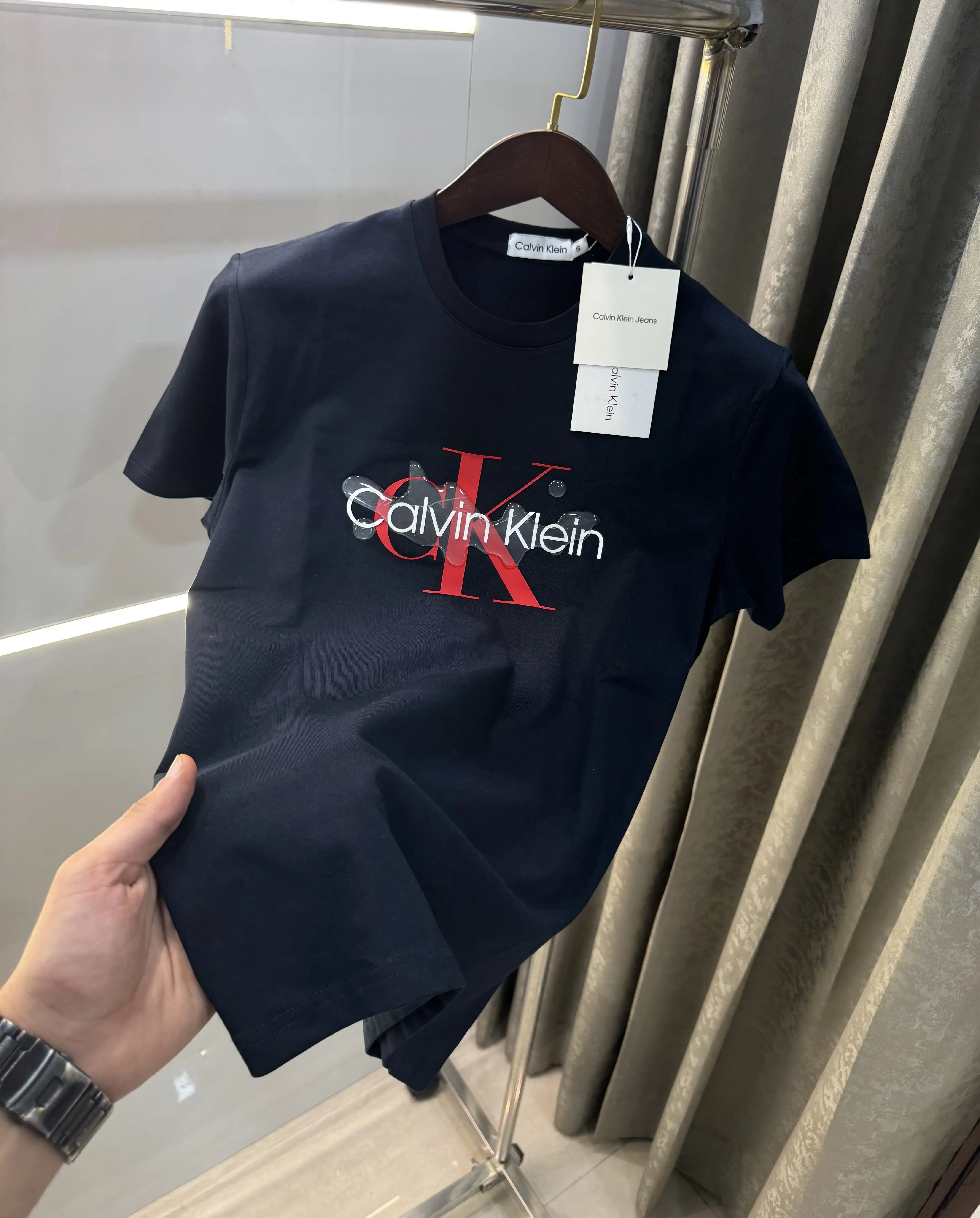 Calvin Klein Navy Blue Logo Work Premium T-Shirt Secondary image