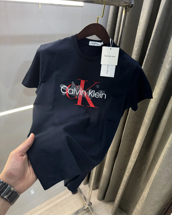Calvin Klein Navy Blue Logo Work Premium T-Shirt