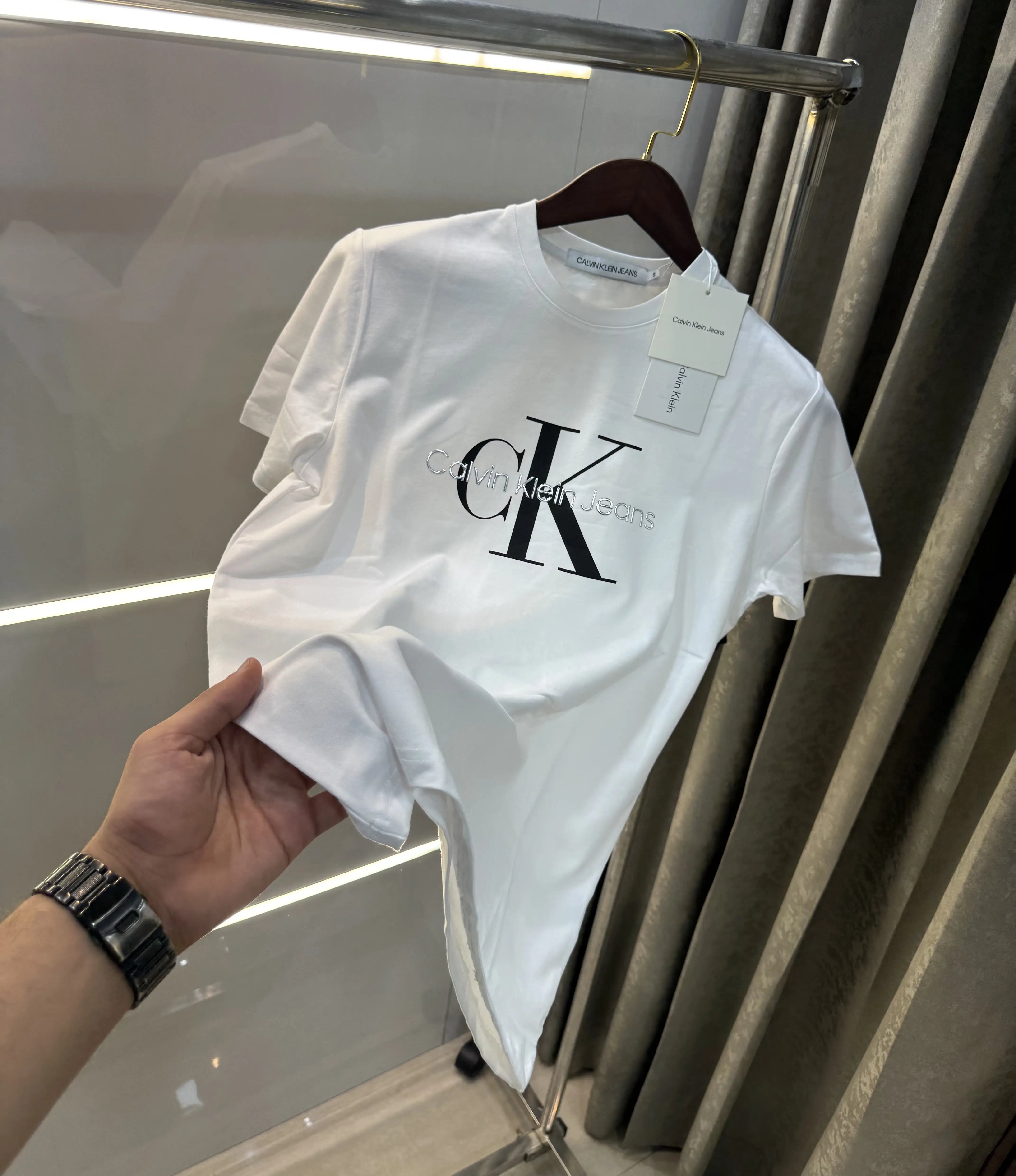 Calvin Klein White Logo Work Premium T-Shirt Secondary image