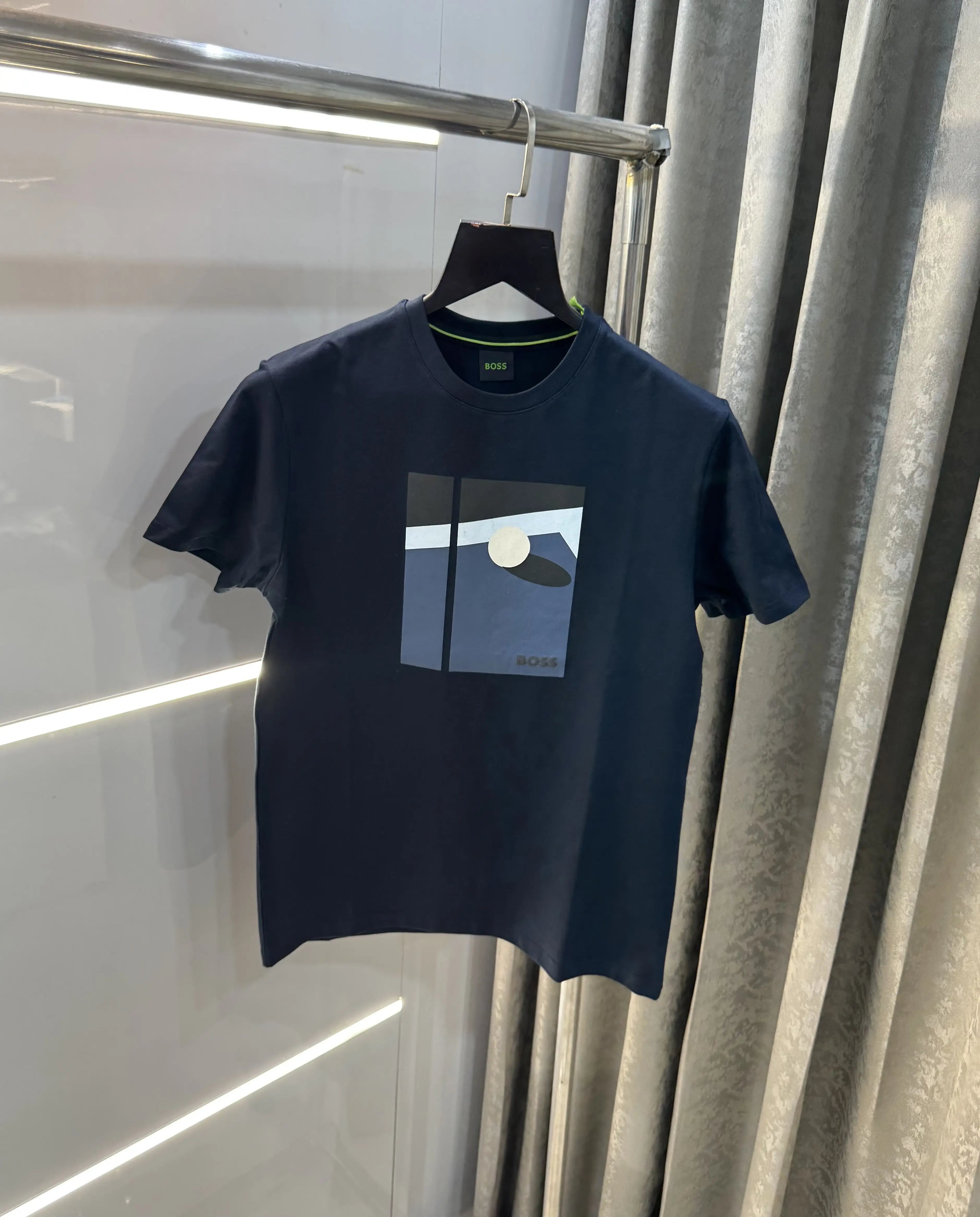 Hugo Boss Navy Blue Logo Print Premium T-Shirt Secondary image