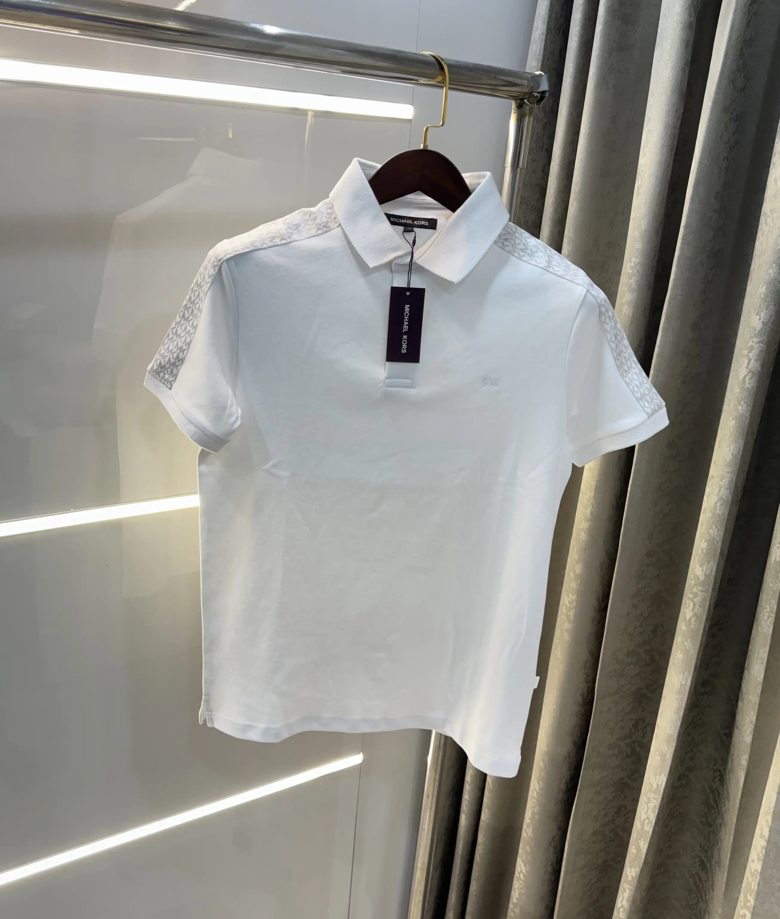 Michae l Kors White Premium Polo T-shirt