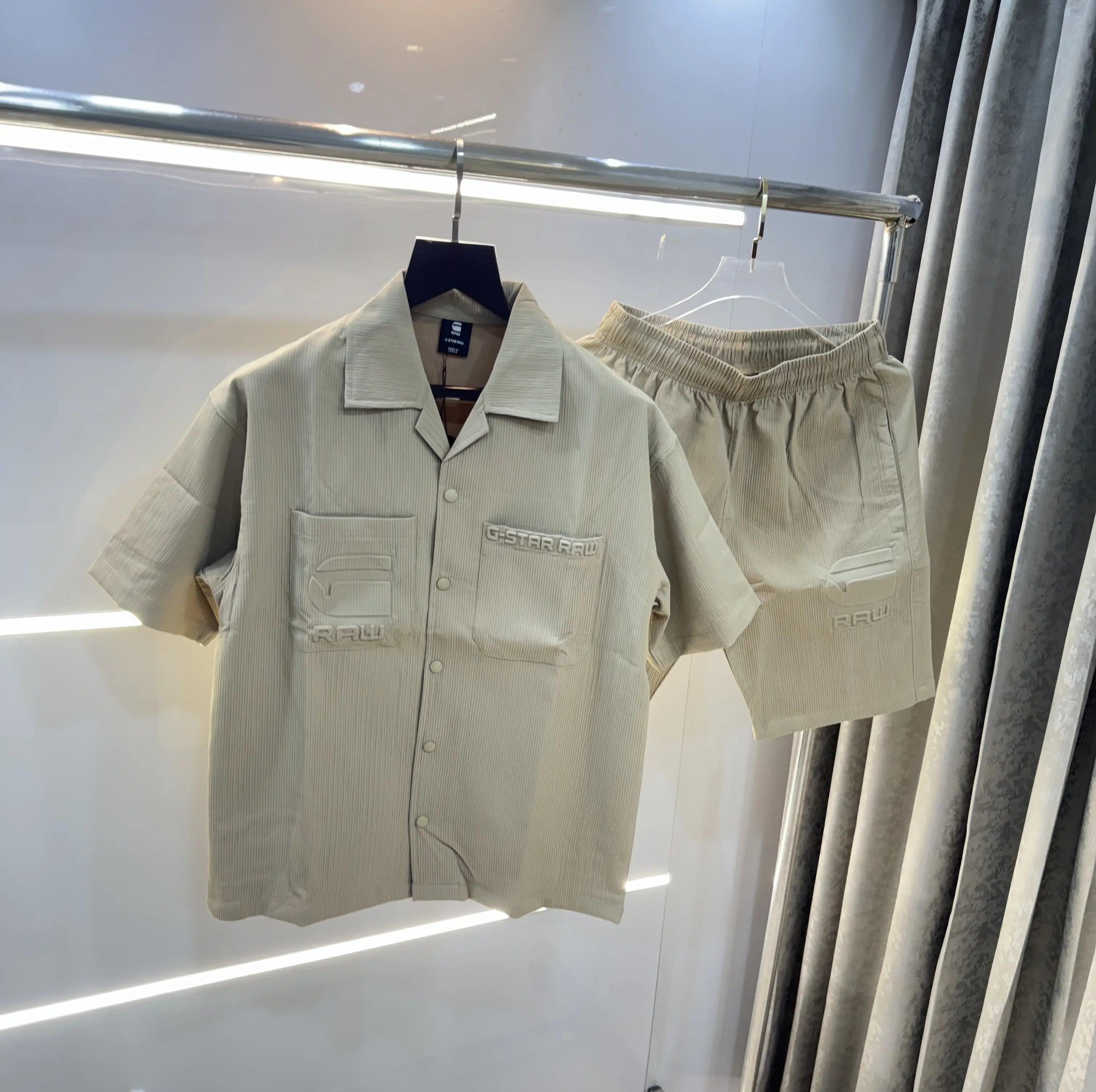 G-Star Raw Beige Logo Work Premium OversizedCord Set Main image