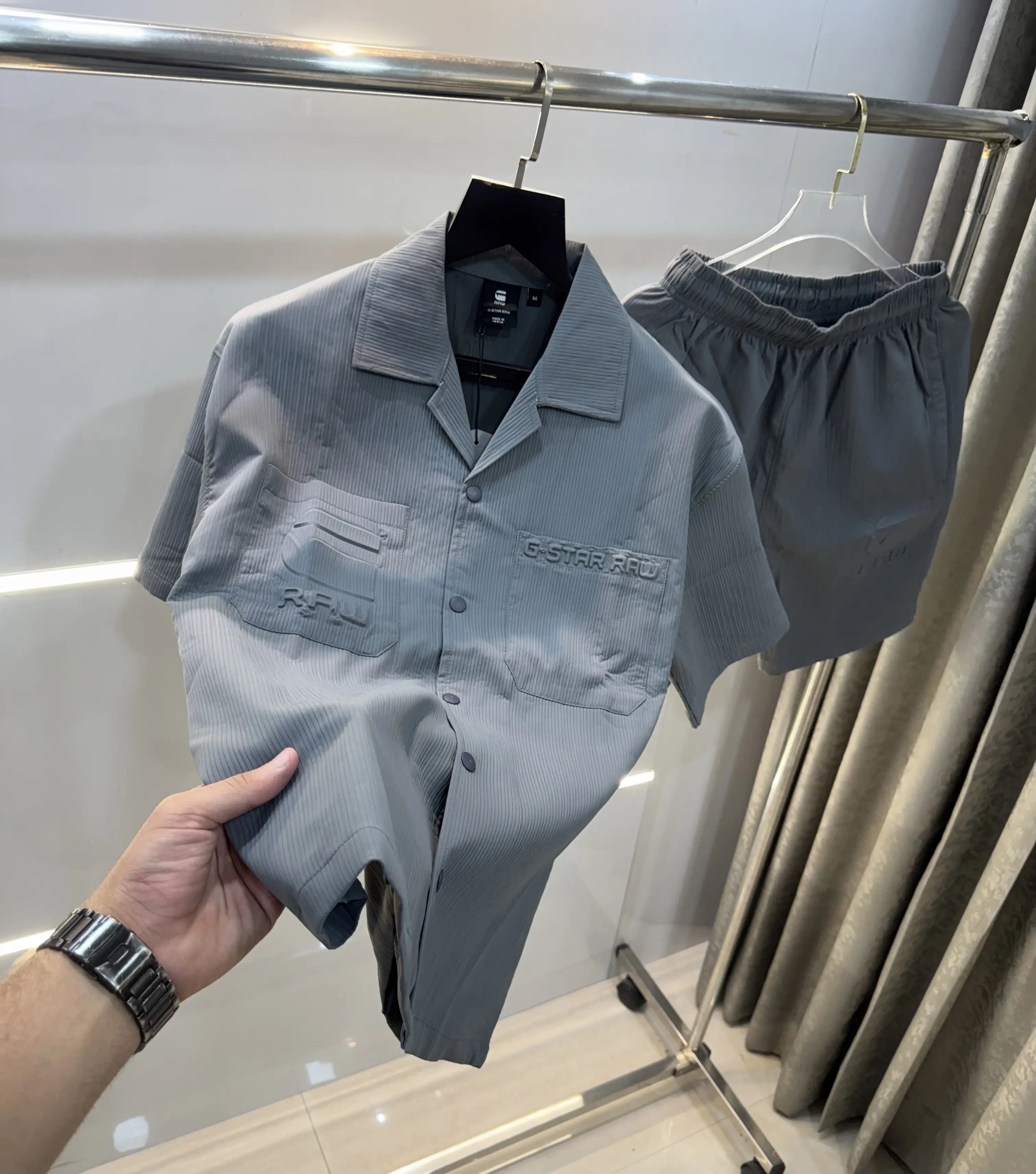 G-Star Raw Grey Logo Work Premium OversizedCord Set Secondary image