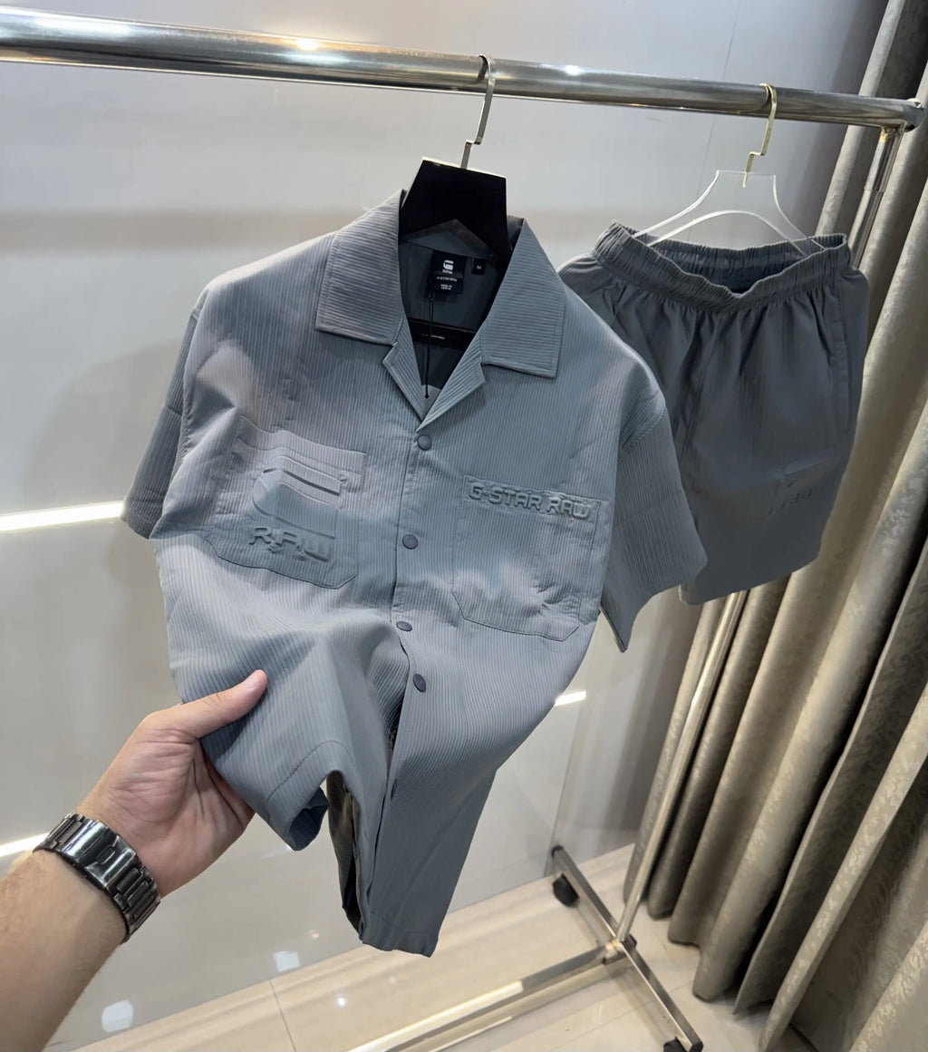 G-Star Raw Grey Logo Work Premium OversizedCord Set