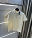 Ralph Lauren Cream Embroidery Logo Knitted Polo T-shirt