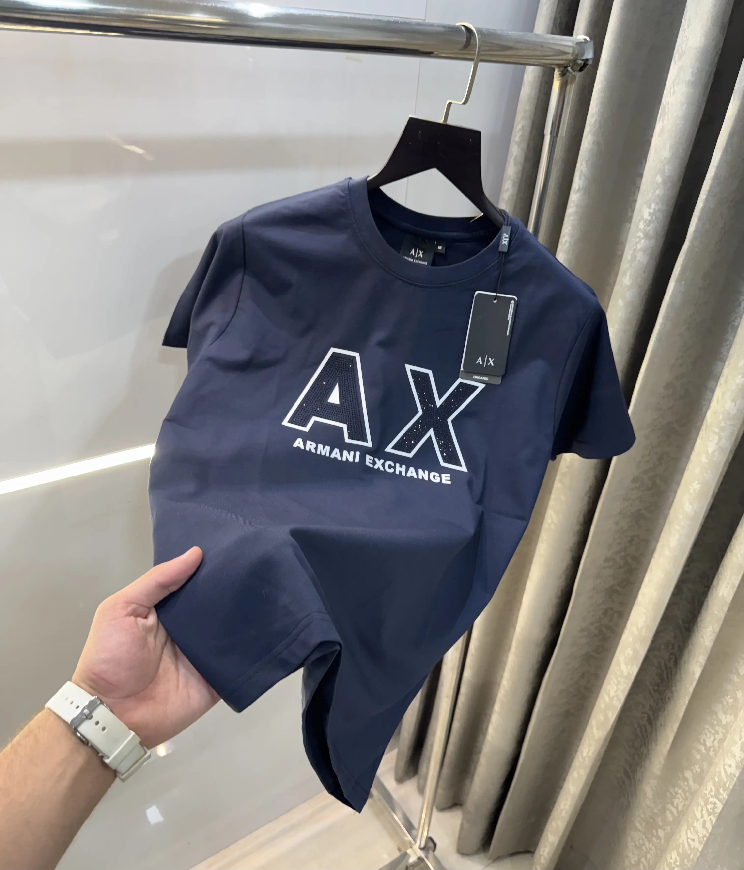 Arman i Exchange Navy Blue Logo Work Premium T-Shirt Secondary image