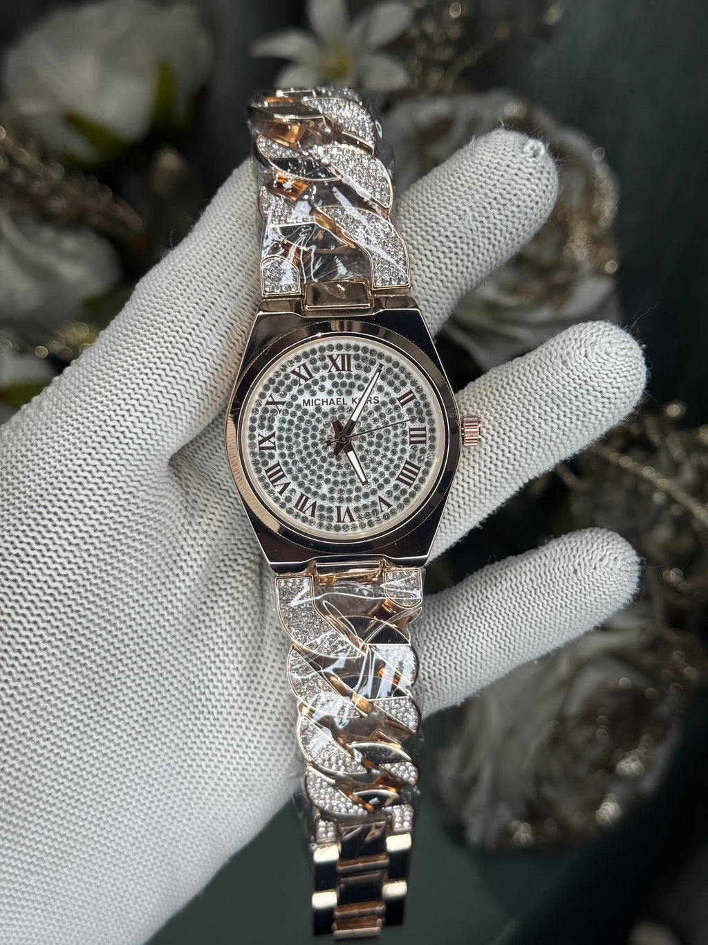 Michael Kor s Lennox Rose Gold Diamond Premium Watch