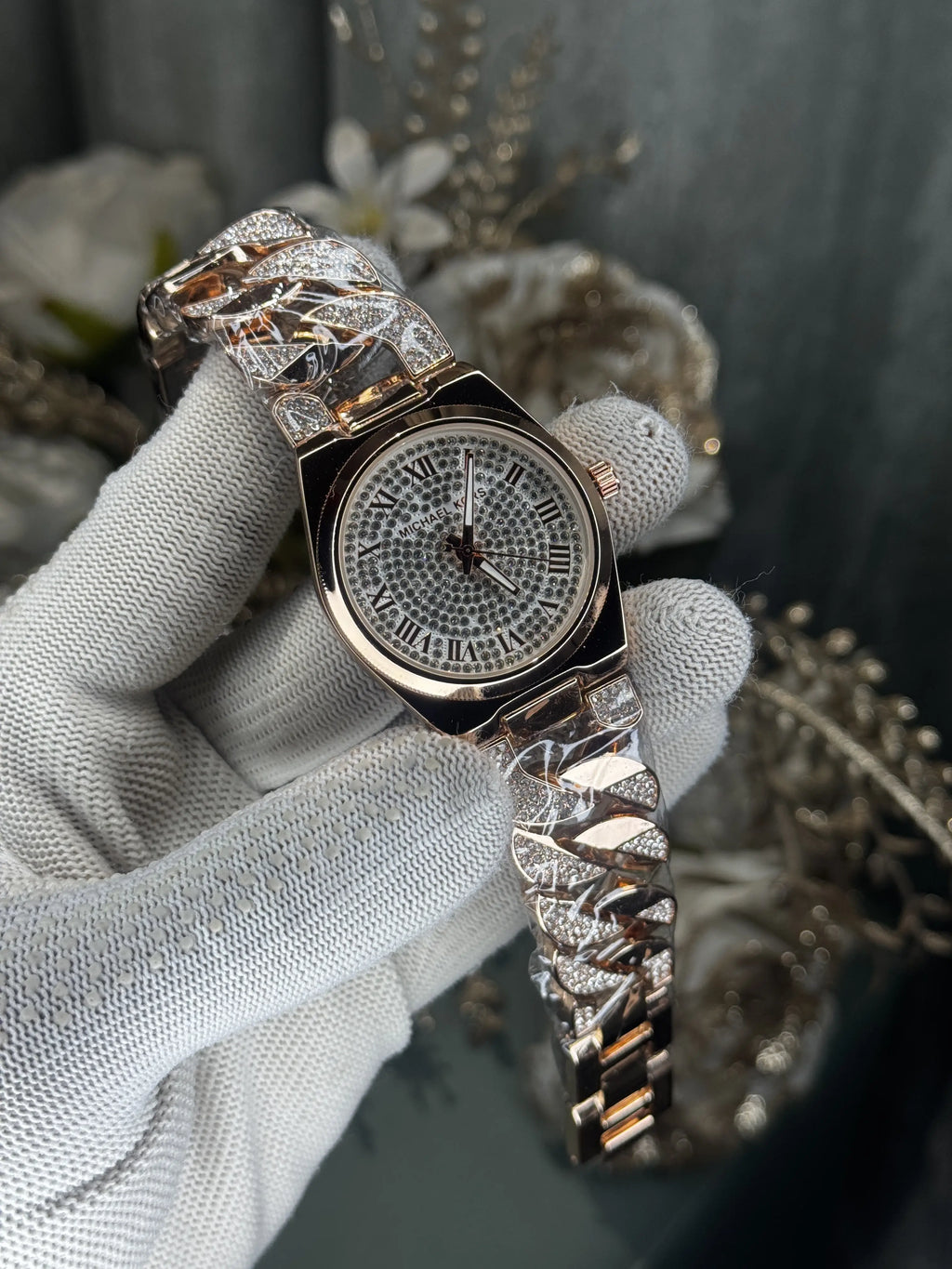 Michael Kor s Lennox Rose Gold Diamond Premium Watch
