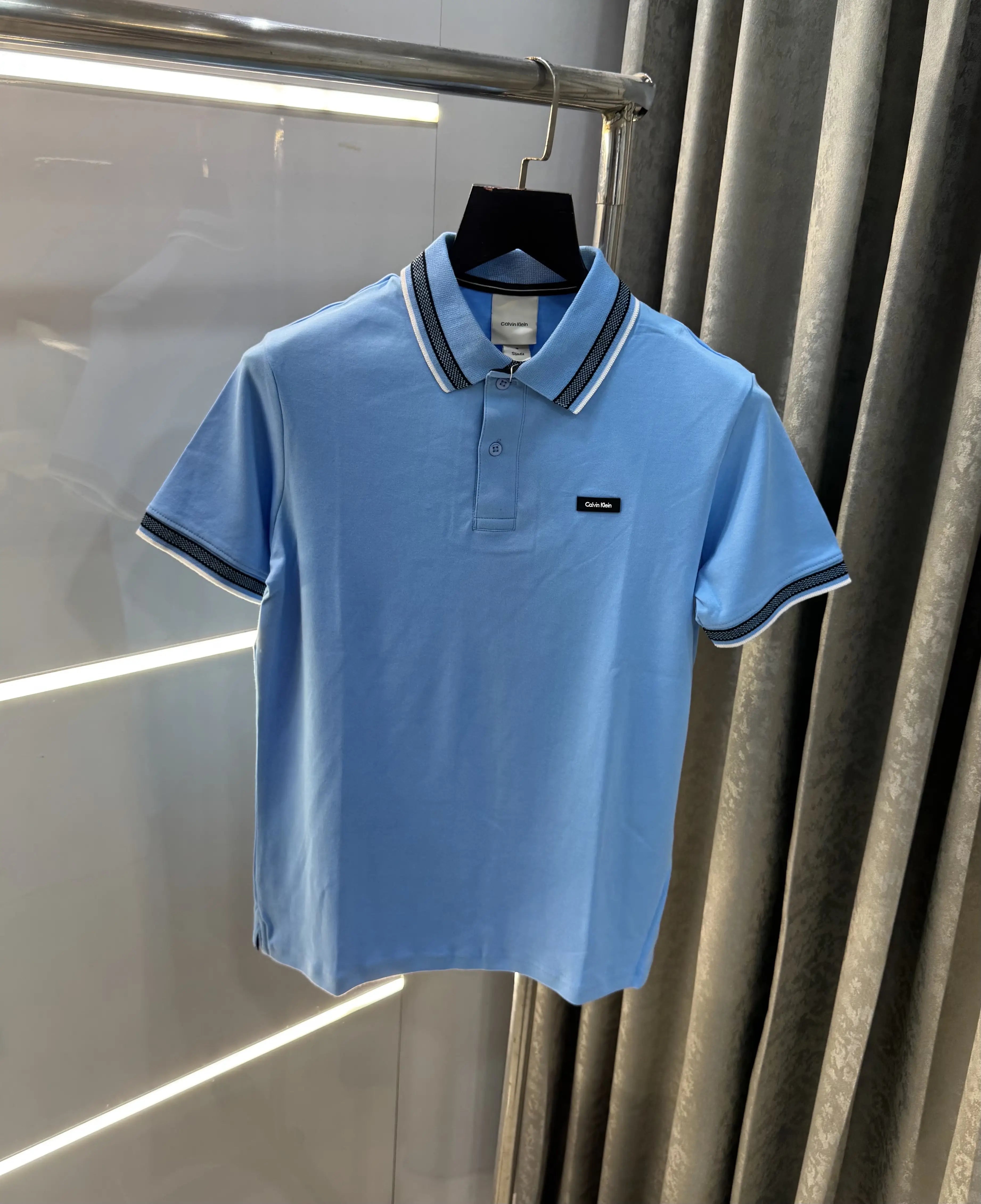 Calvin Klein Sky Blue Logo Work Premium Polo T-Shirt Secondary image