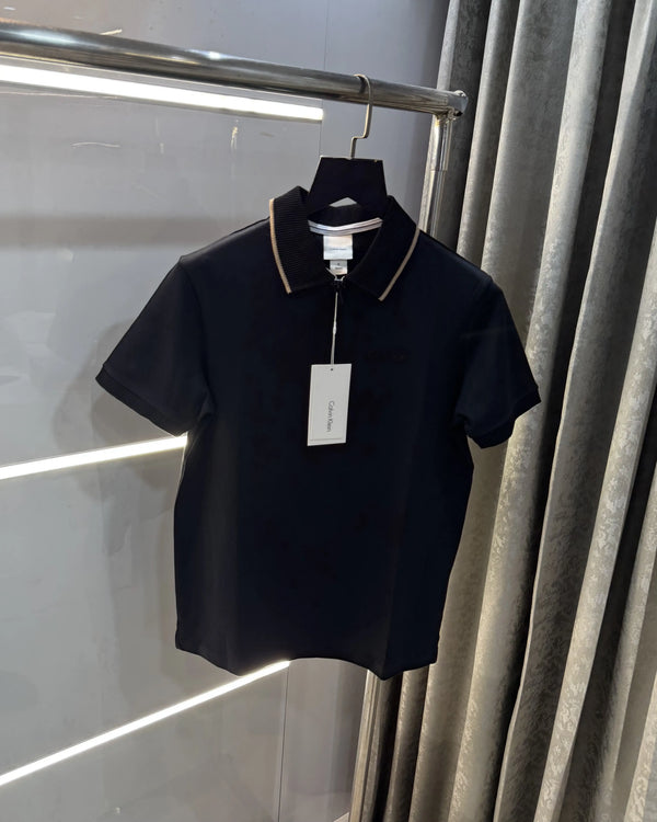 Calvin Klein Black Logo Work Premium Polo T-Shirt