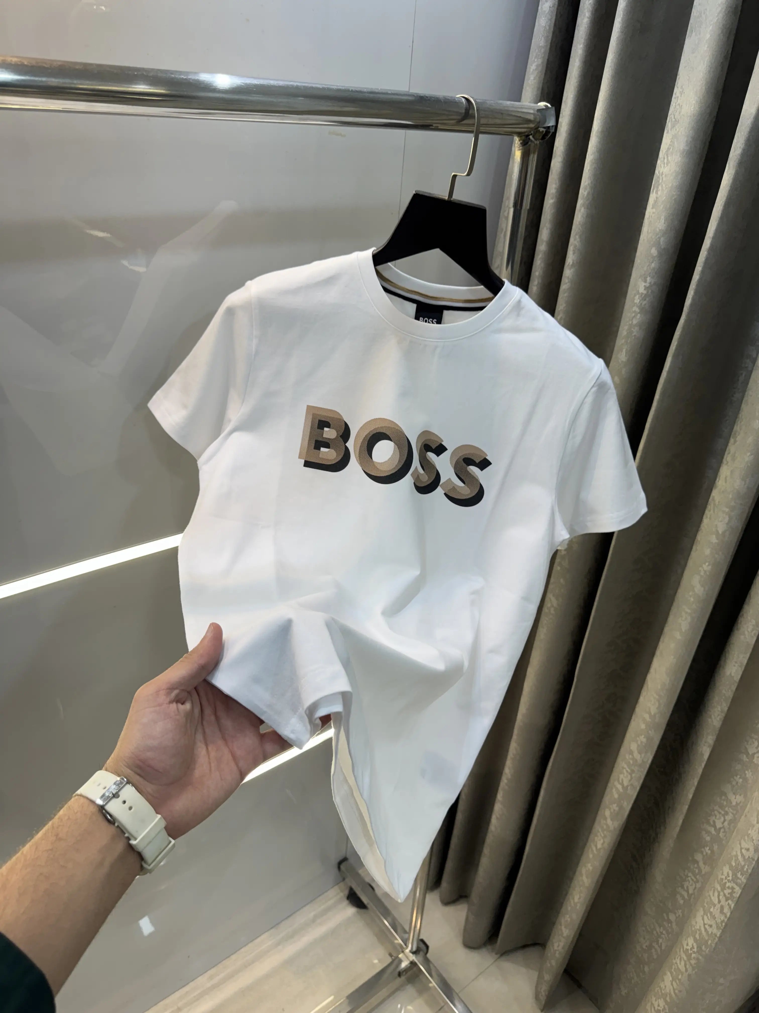 Hugo Boss White Logo Print Premium T-Shirt Secondary image