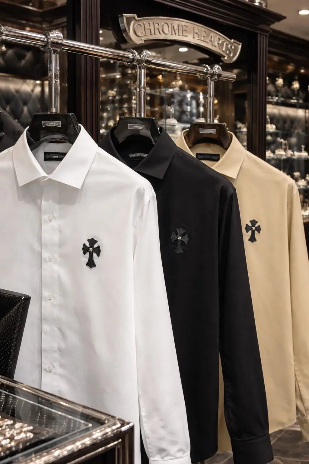 Chrome Hearts Black Logo Work Premium Shirt