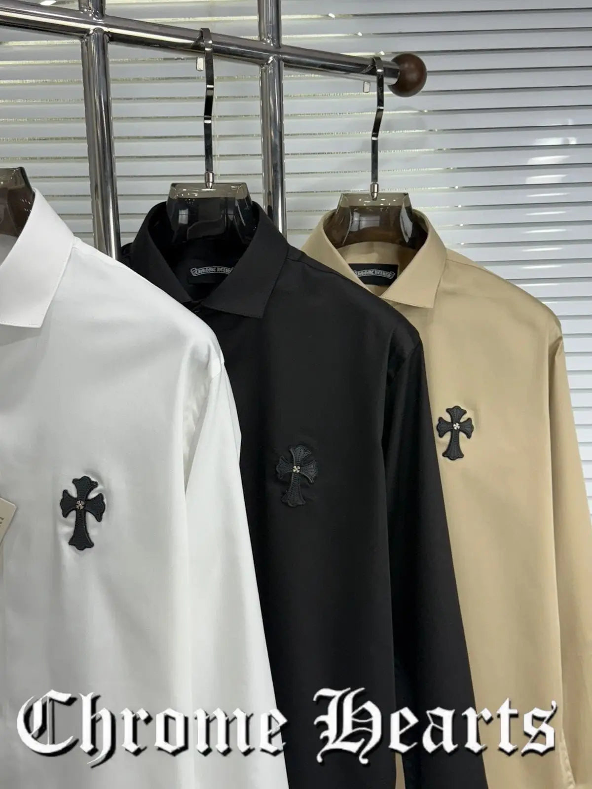 Chrome Hearts Beige Logo Work Premium Shirt Main image