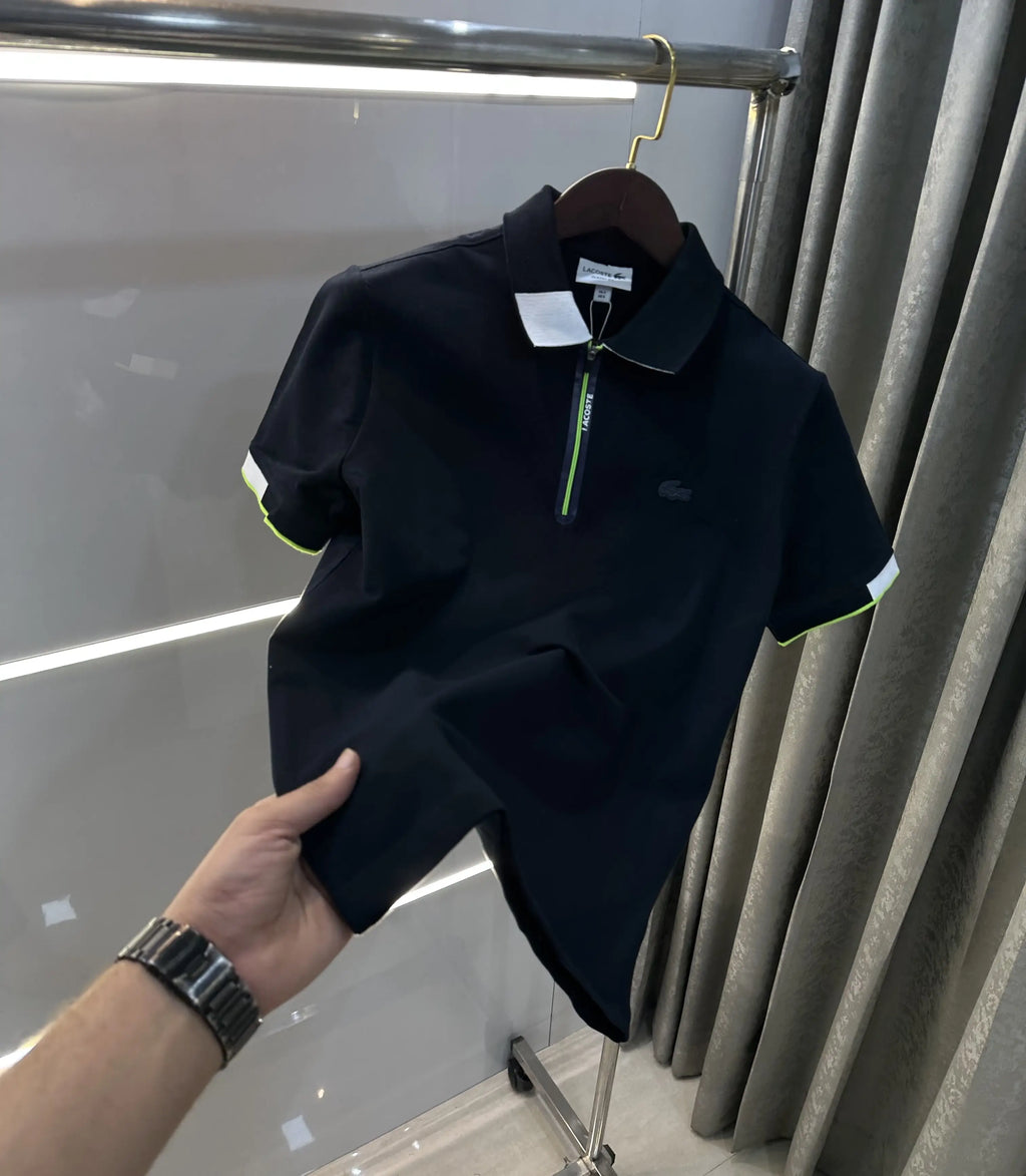 Lacost e navy Logo Work Premium Polo T-Shirt