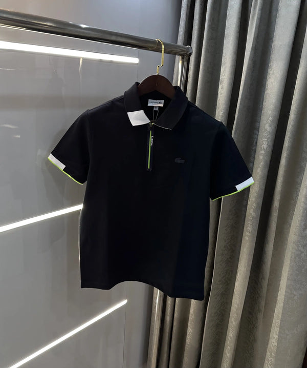 Lacost e navy Logo Work Premium Polo T-Shirt
