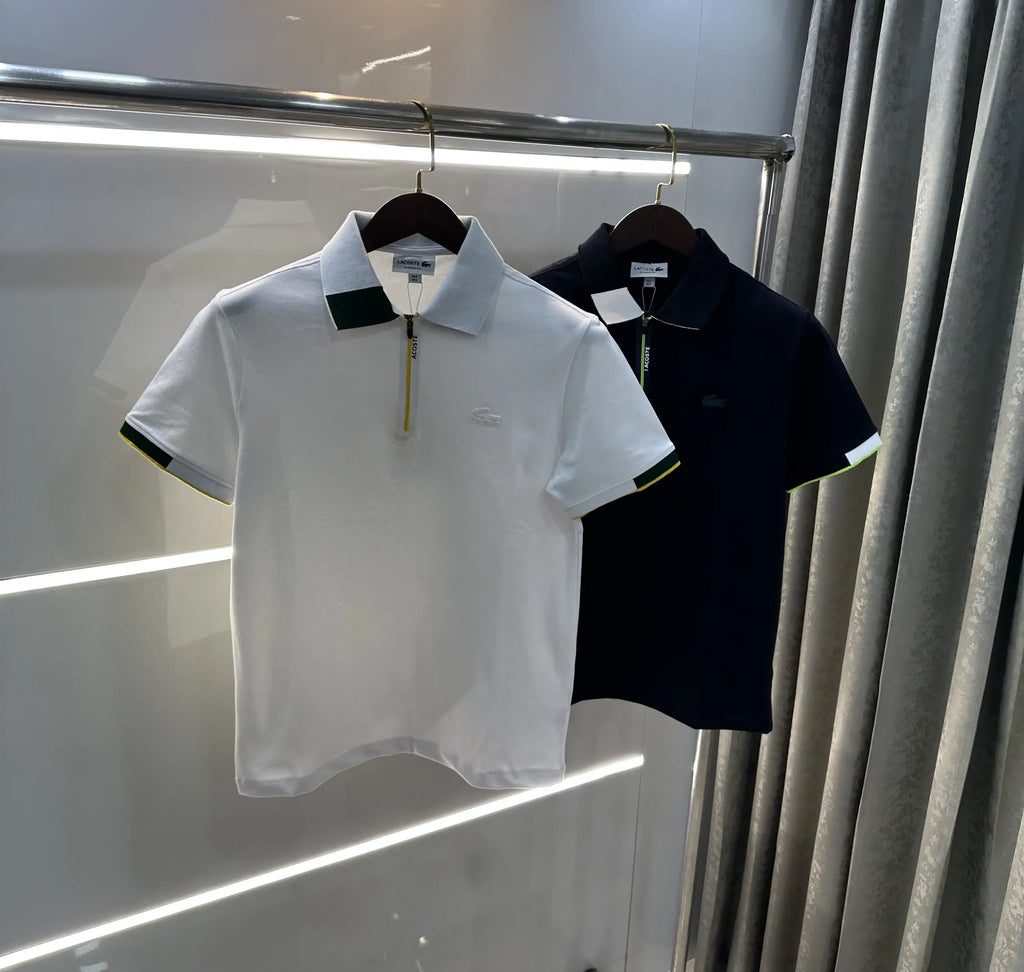 Lacost e navy Logo Work Premium Polo T-Shirt