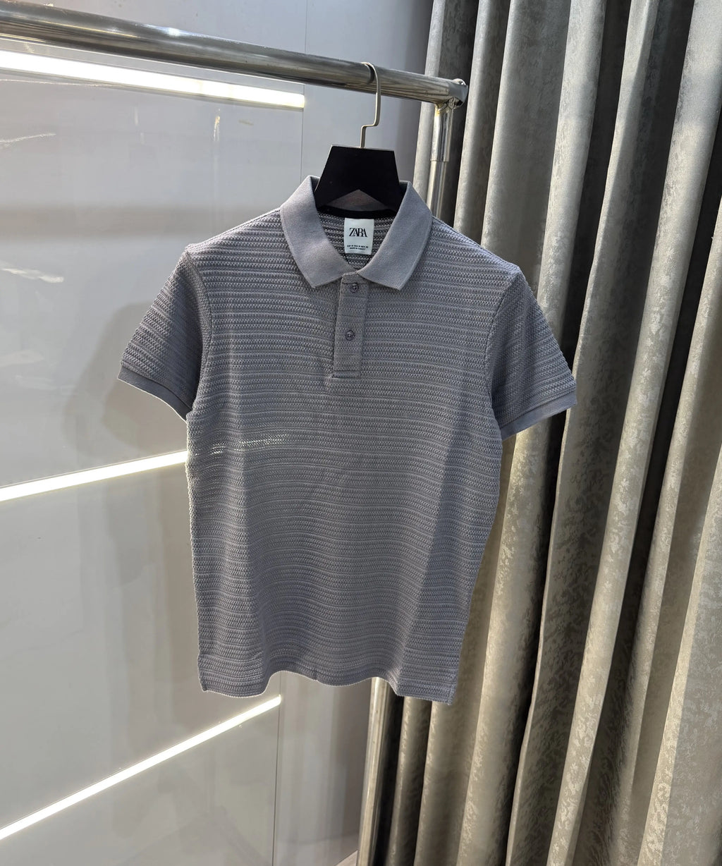Zar a Grey Premium Knitted Polo T-Shirt