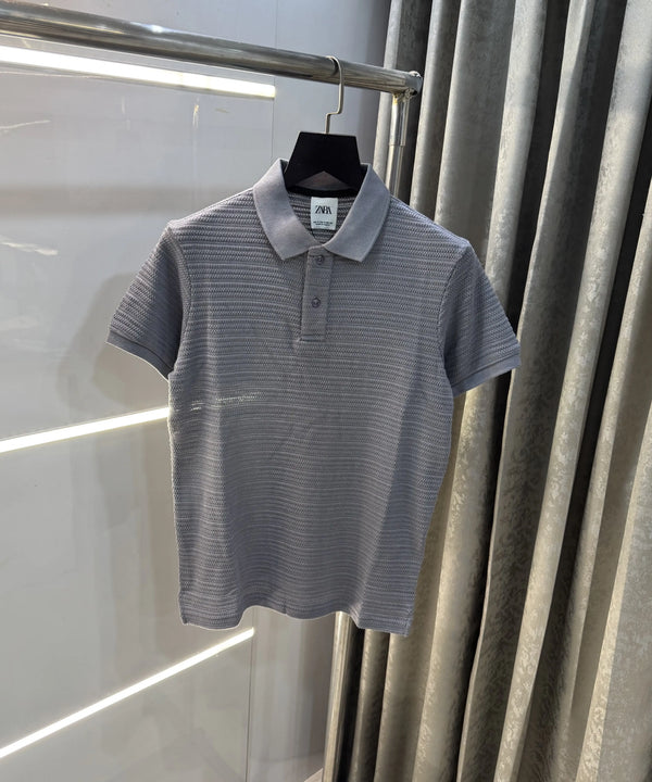 Zar a Grey Premium Knitted Polo T-Shirt