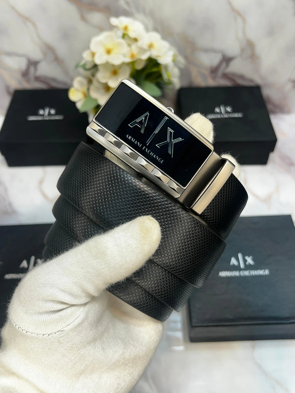 ARMANI EXCHANGE PREMIUM QUALITY AUTOLOCK REVESABLE BELT WITH OG BOX