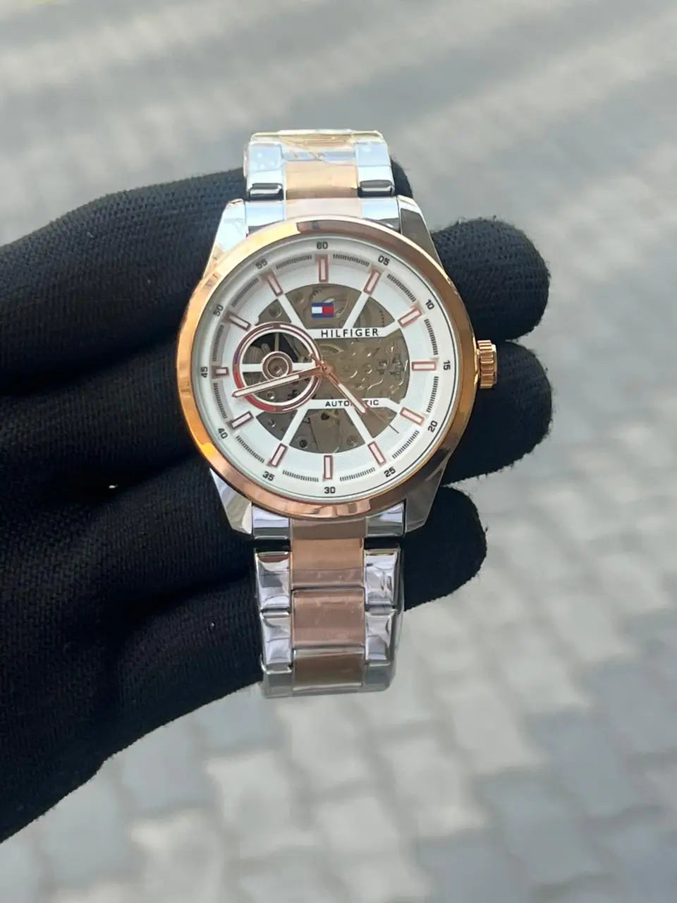 Tomm_y Hilfiger Automatic Two Tone White