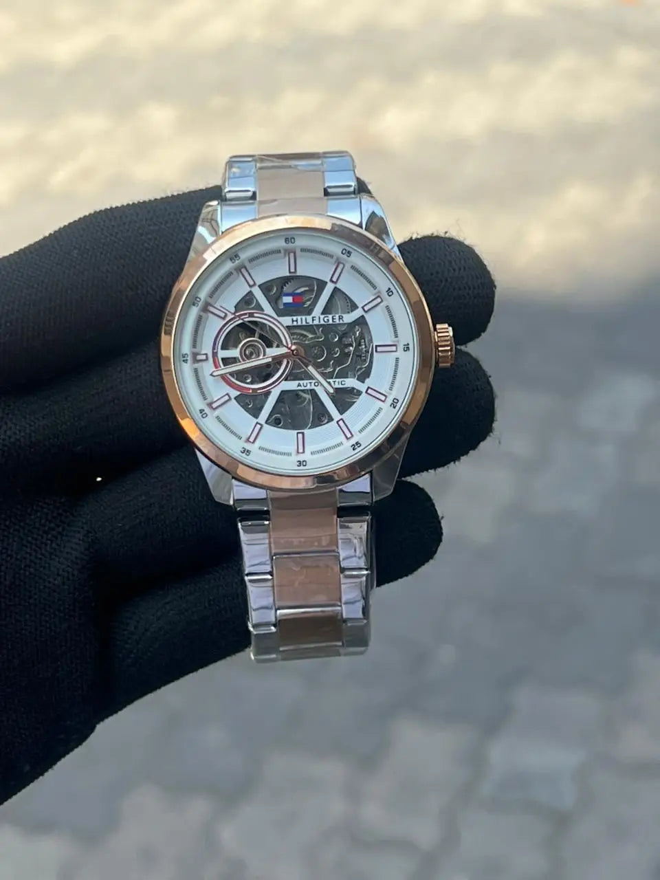 Tomm_y Hilfiger Automatic Two Tone White