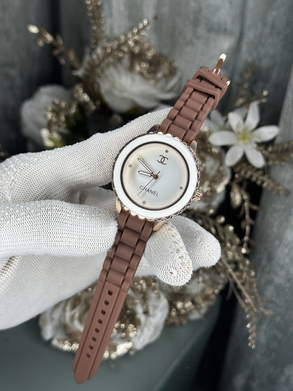 Chanel Paris Brown White Premium Ladies Watch
