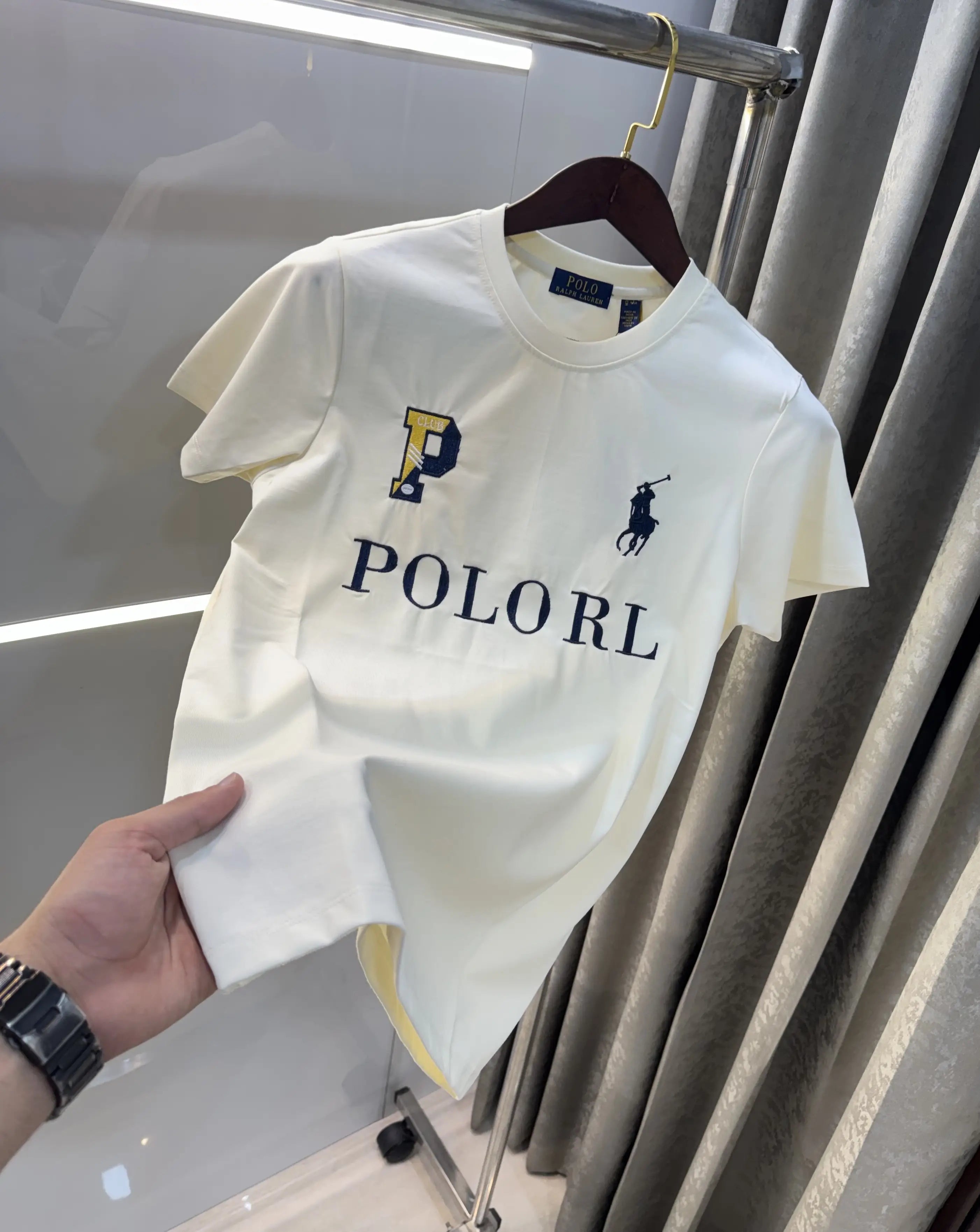 Ralph Lauren Cream Logo Work Premium T-Shirt Secondary image